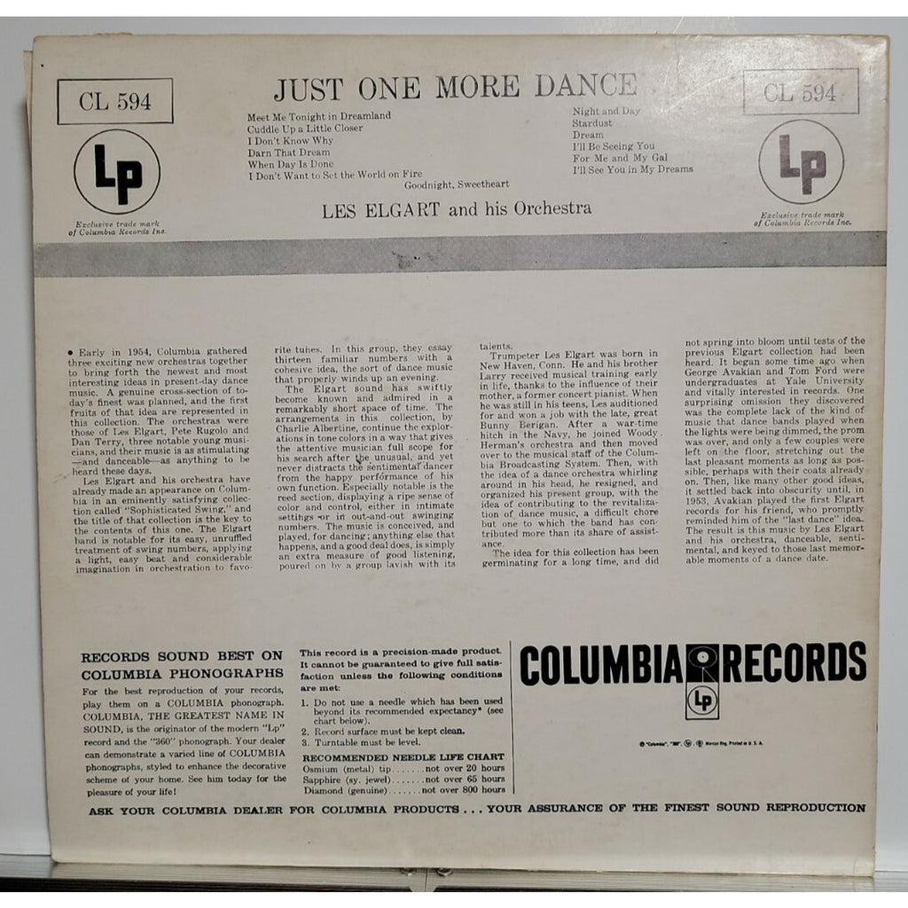 Les Elgart And His Orchestra ‎– Just One More Dance (Vinyl)