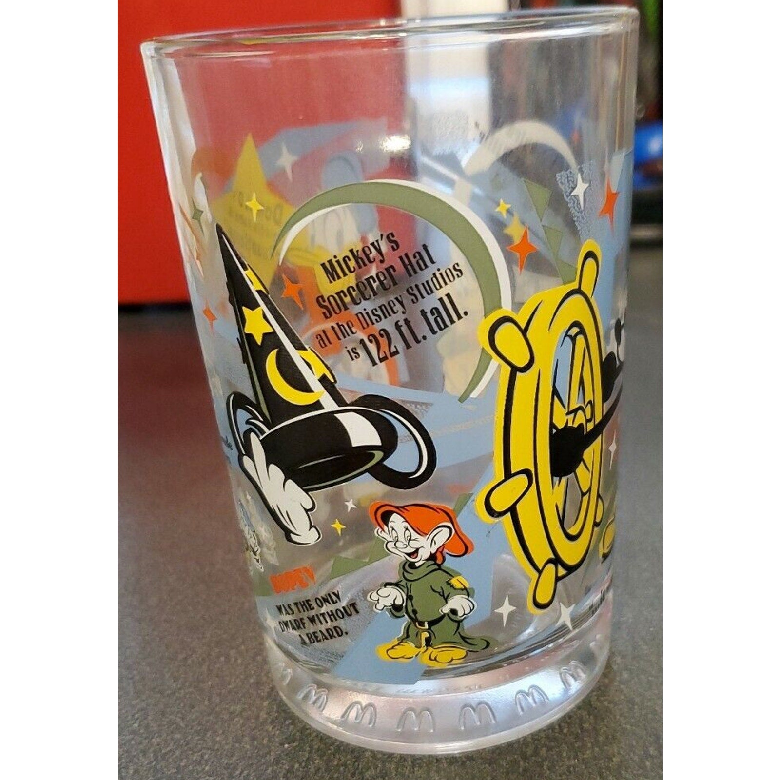 McDonald's Disney Drinking Glass Cup Tumbler 100 Years Of Magic Mickey Goofy