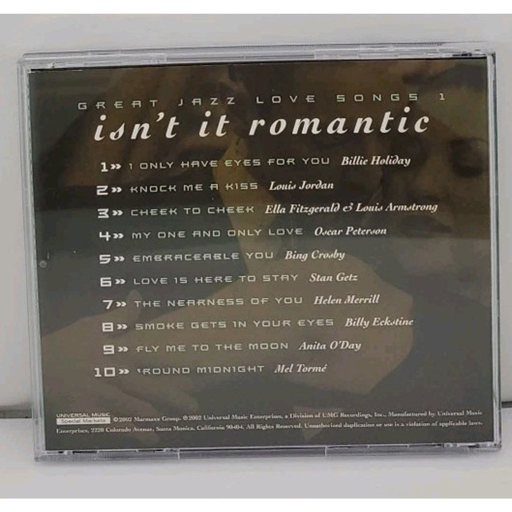 Great Jazz Love Songs 1 - Isn't It Romantic CD