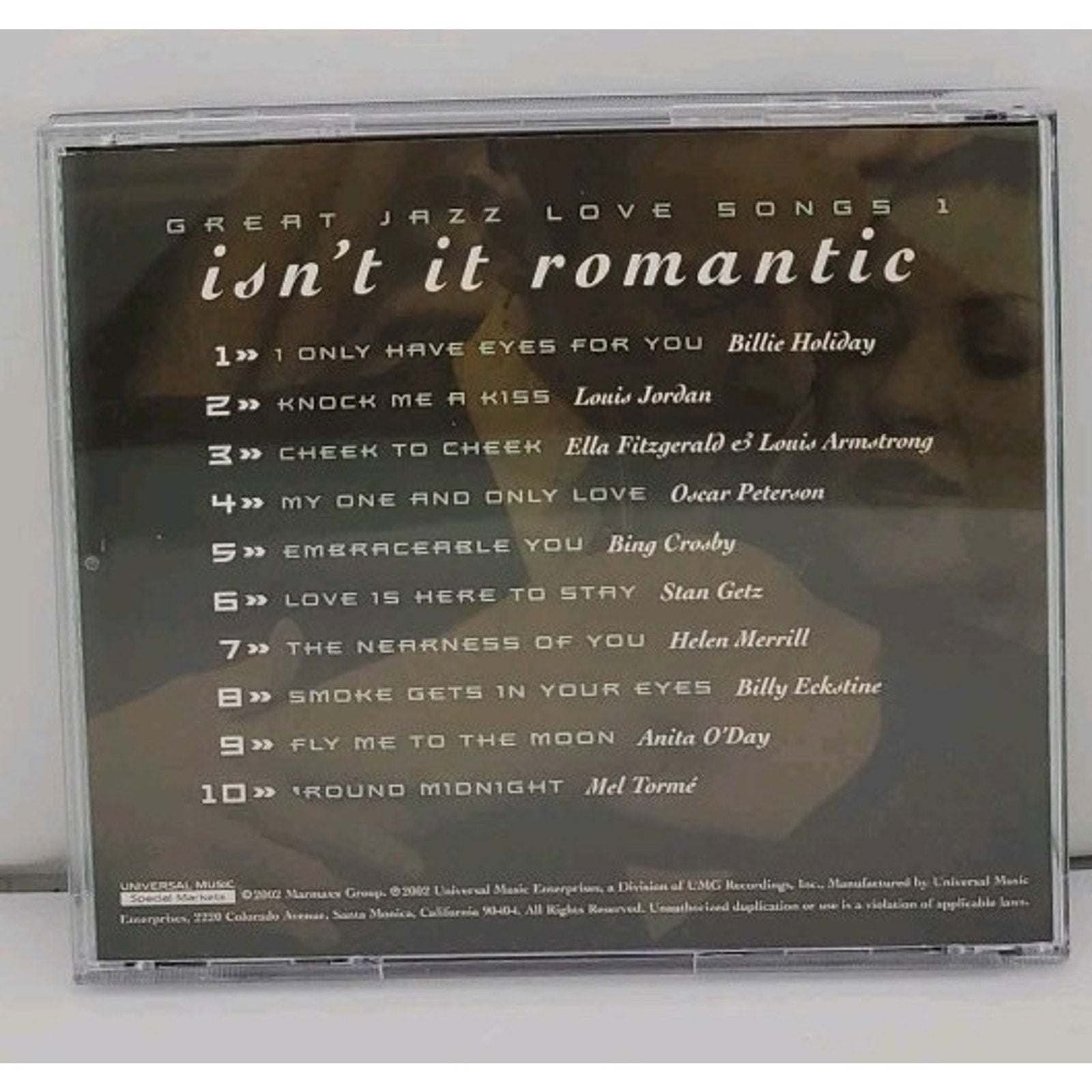 Great Jazz Love Songs 1 - Isn't It Romantic CD