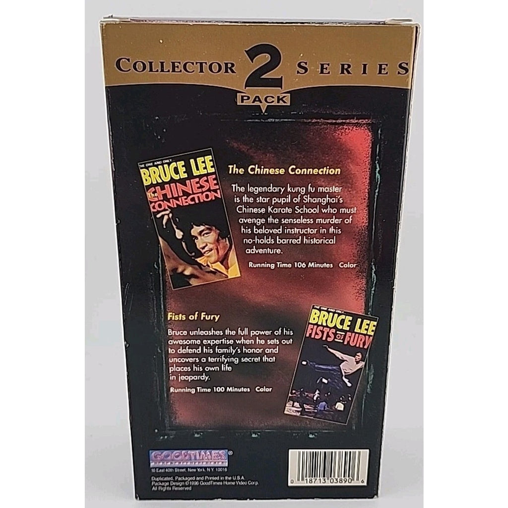 Bruce Lee VHS Collector Series 2 Pack Fists of Fury Chinese Connection