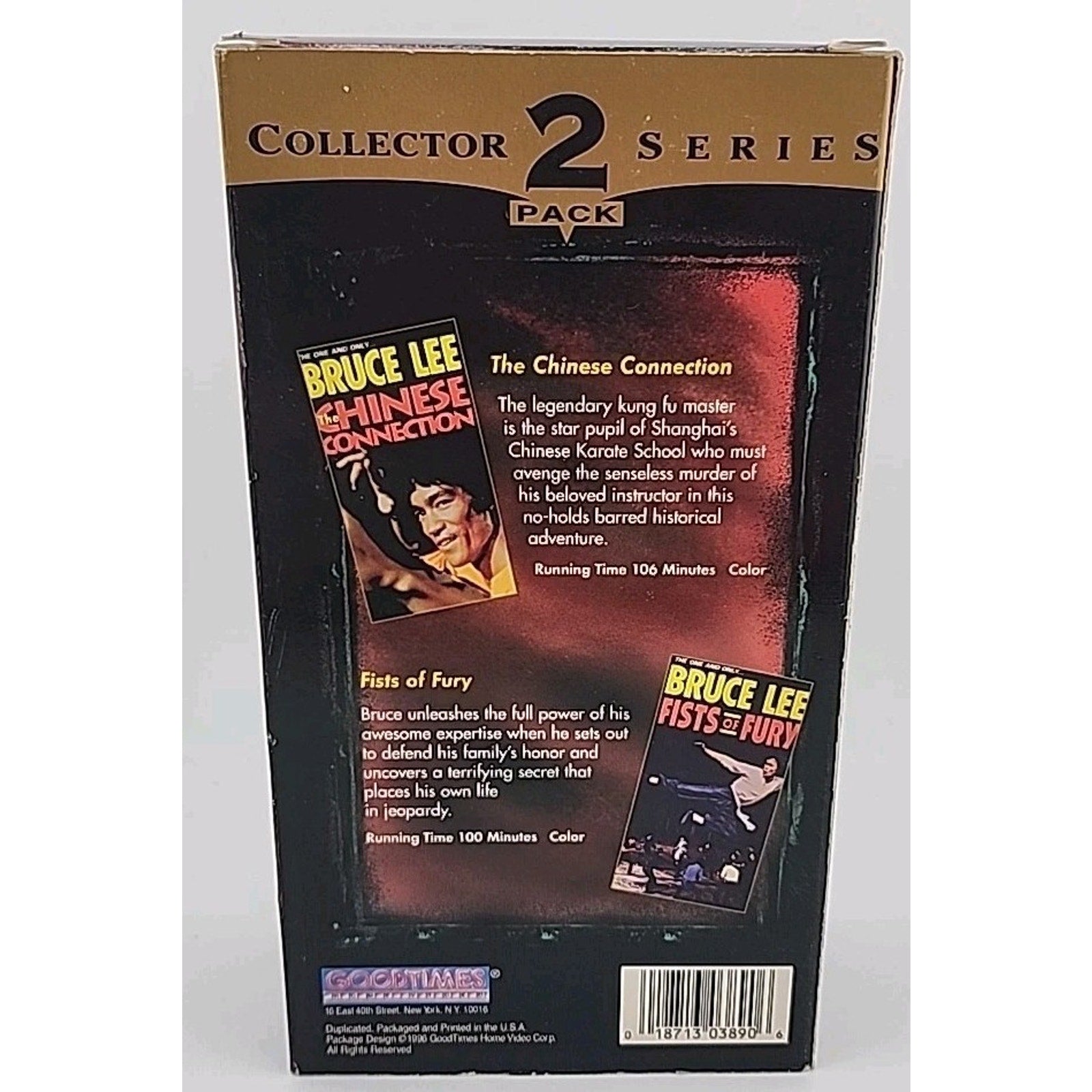 Bruce Lee VHS Collector Series 2 Pack Fists of Fury Chinese Connection