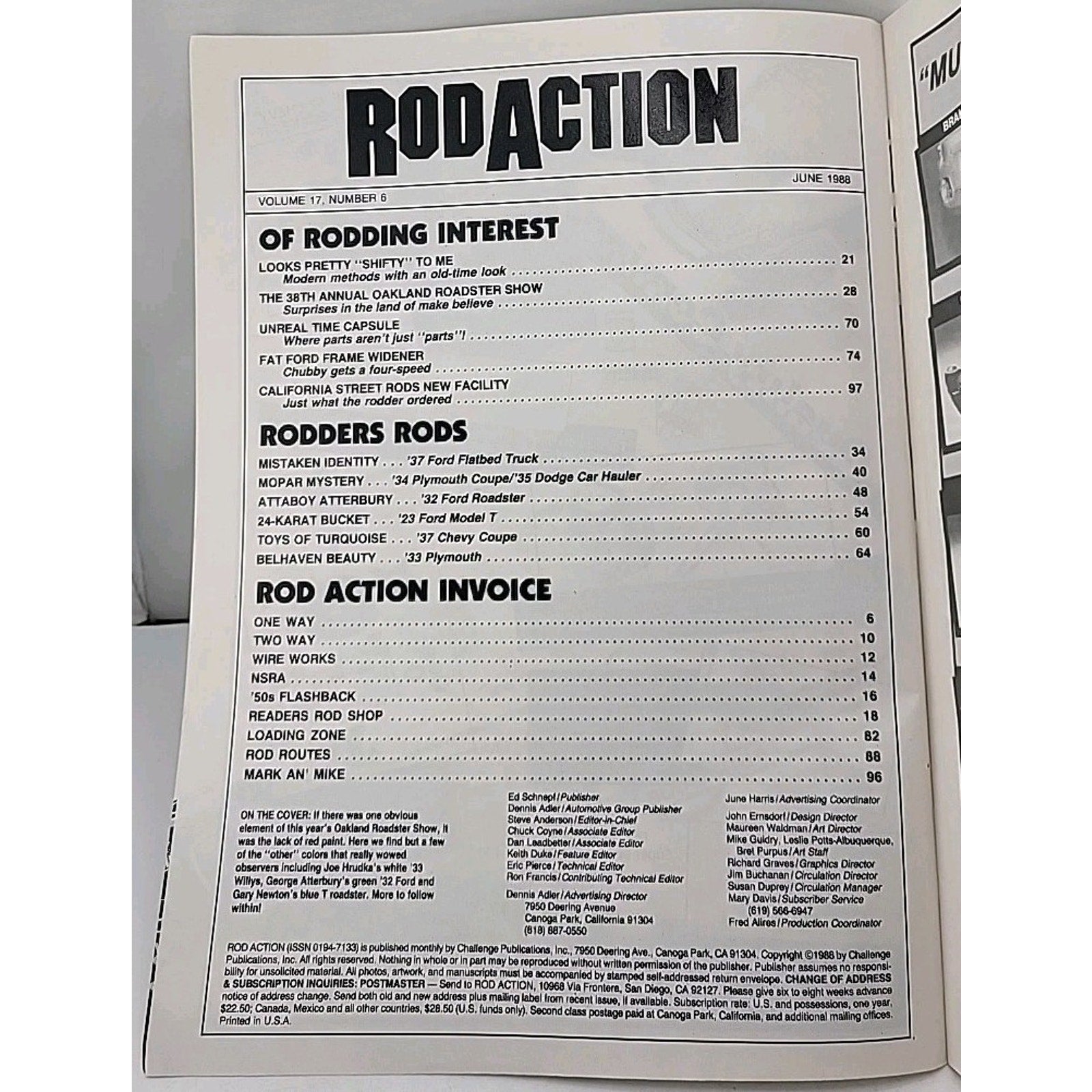 Rod Action Magazine June 1988 Vol. 17 No. 6