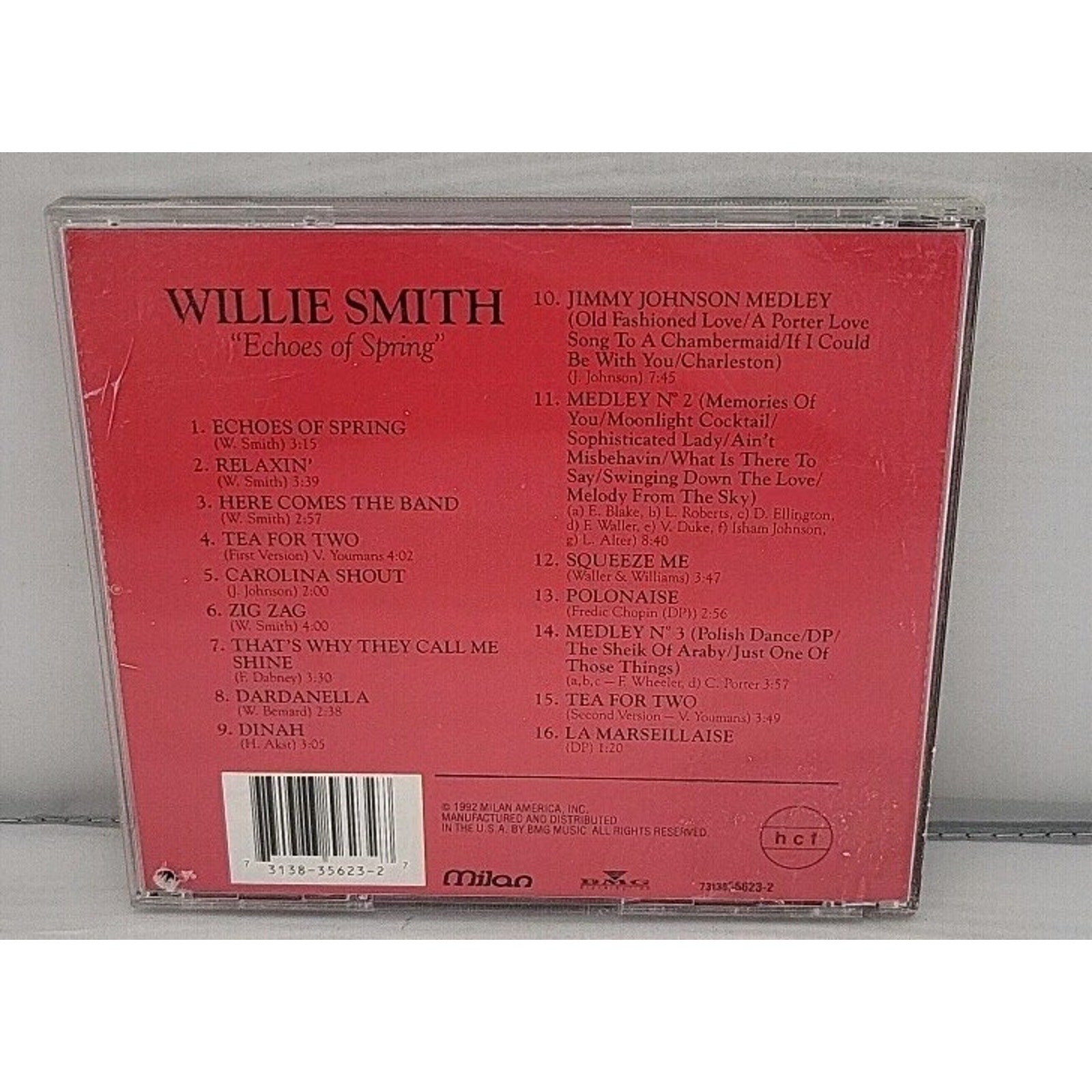Echoes of Spring by Willie "The Lion" Smith (CD, Milan)
