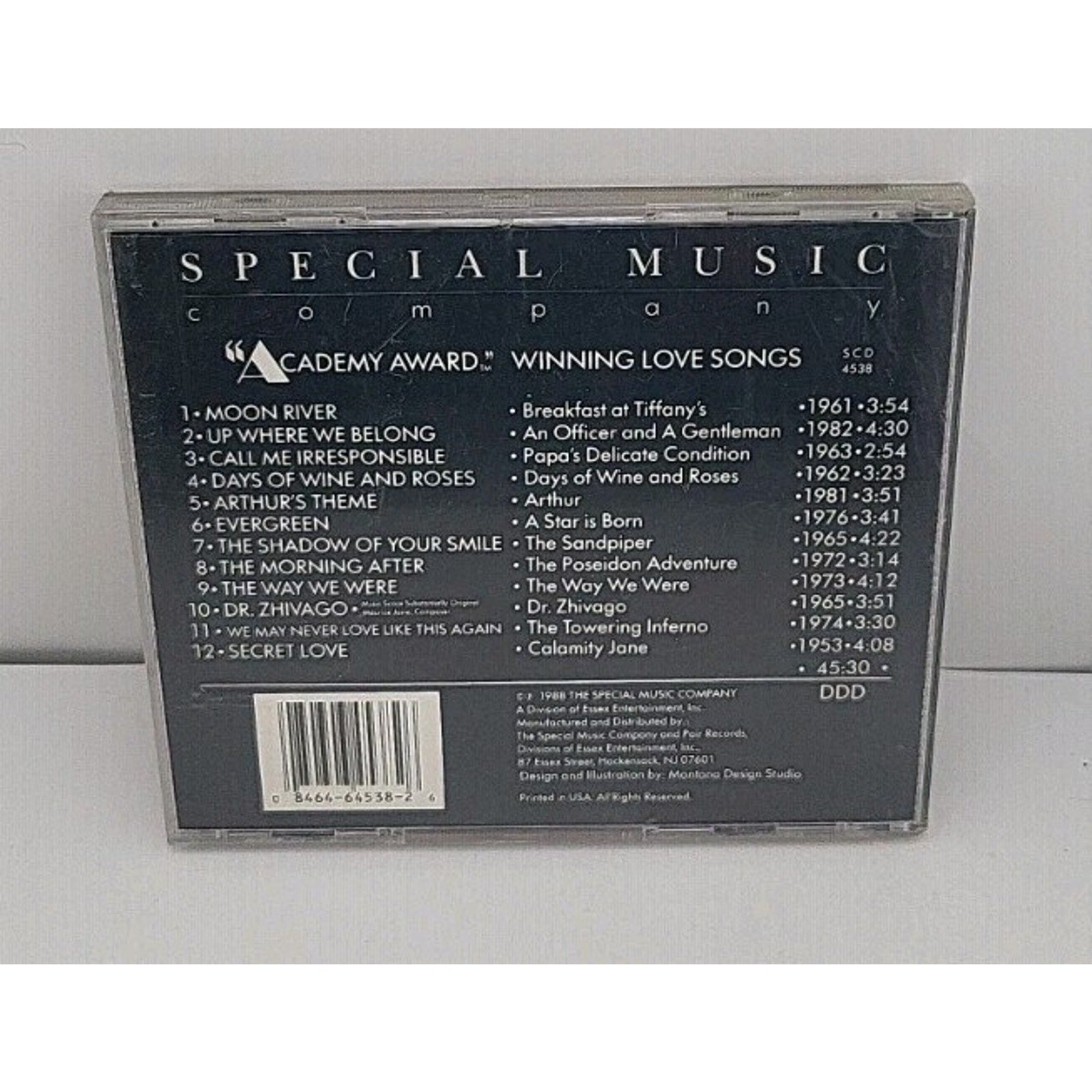 Academy Award Winning Love Songs by Hollywood Film Orchestra (CD, Special Music