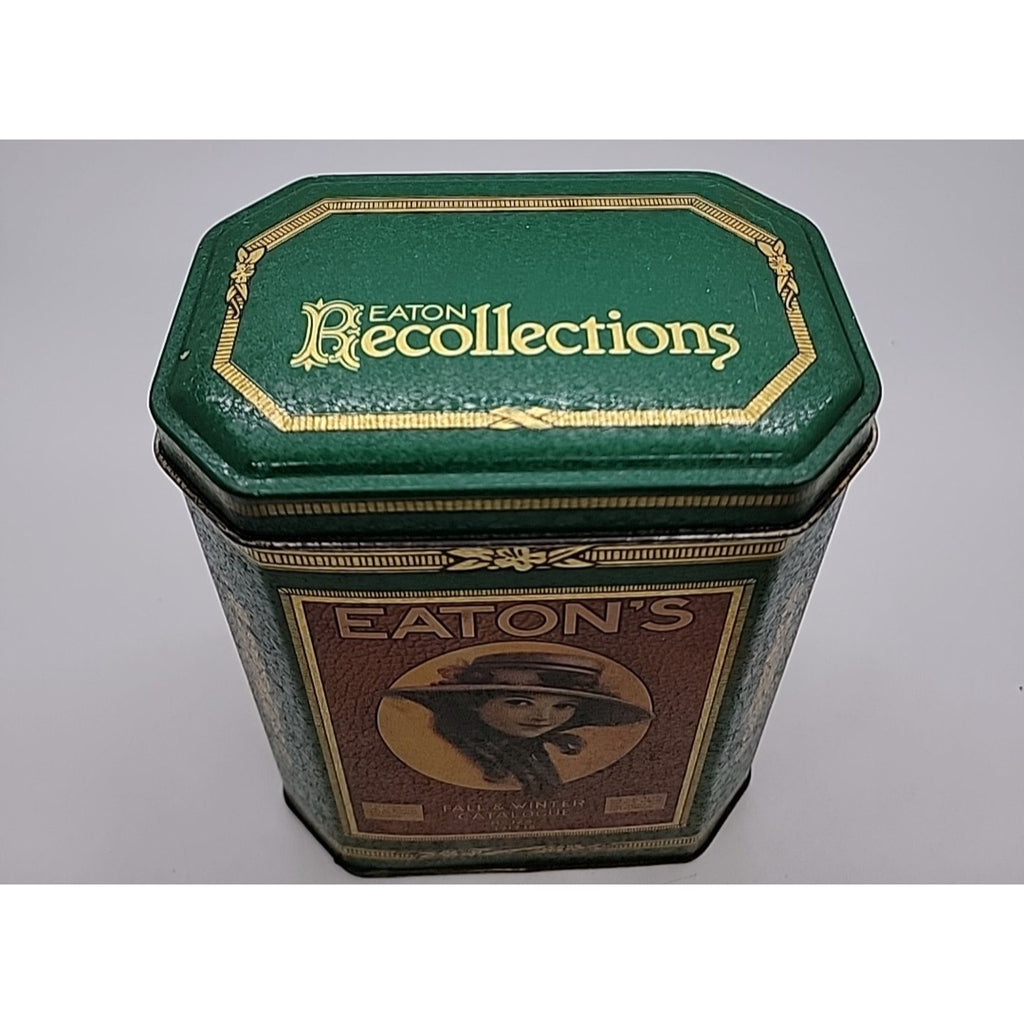 Collectible Tin Eaton Reflections with 1917-18 Fall & Winter Catalogue. 7" Tall