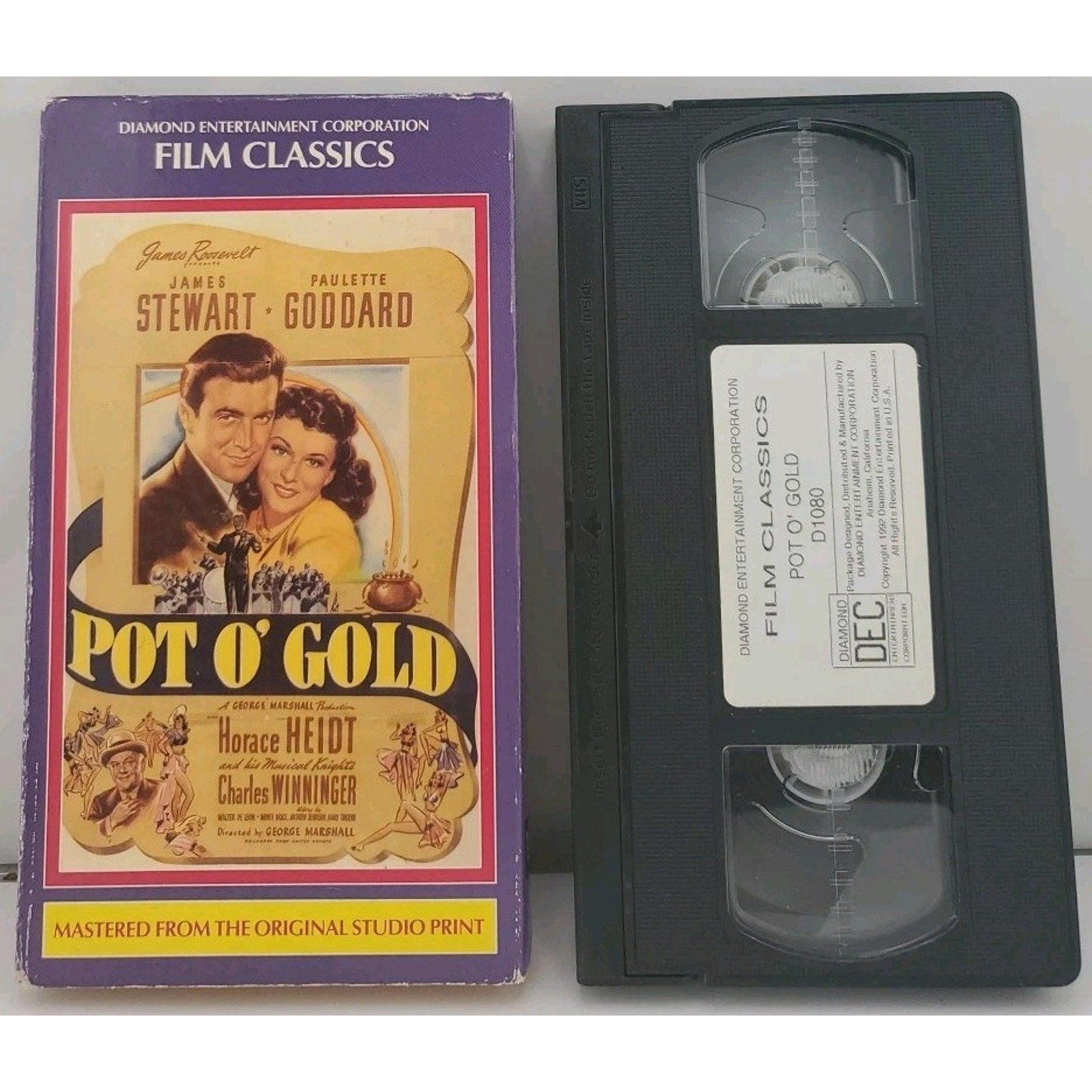 Pot O' Gold VHS James Stewart Paulette Goddard 1941 1993