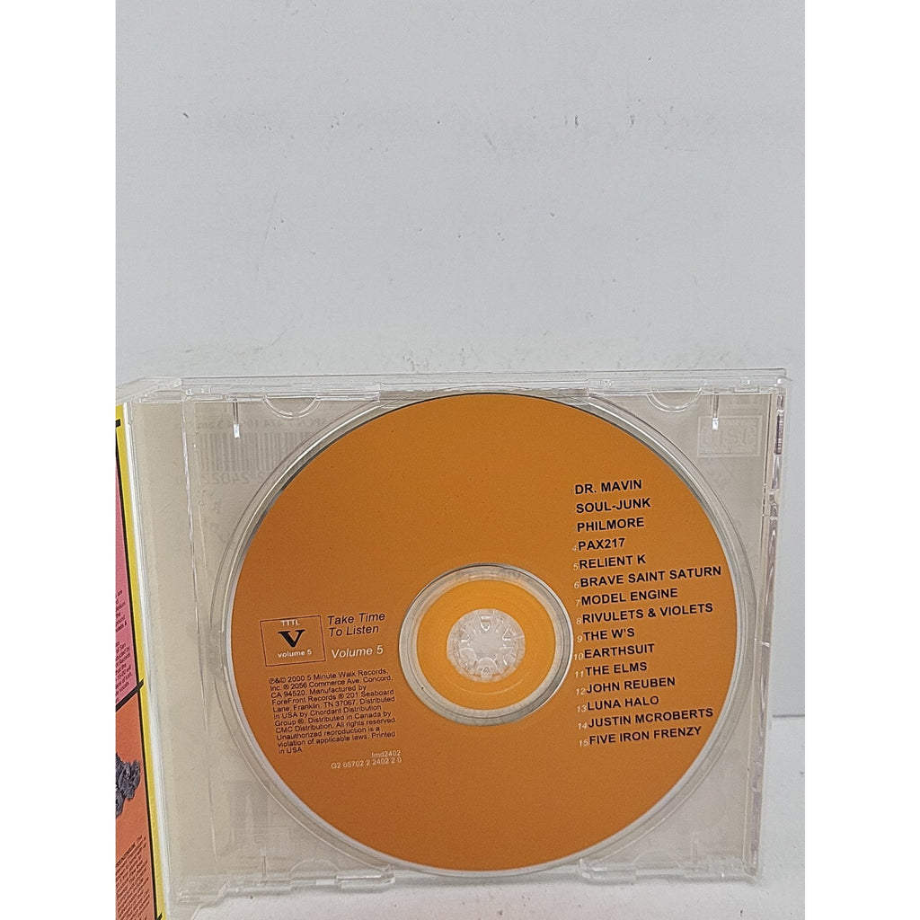 Take Time to Listen Vol. 5 by Various Artists (CD, May-2000, Five Minute Walk...