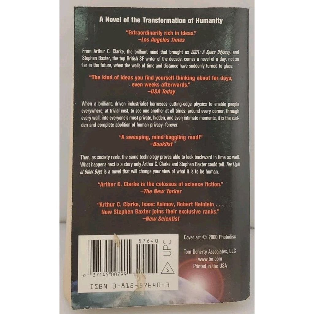 Light of Other Days by Arthur C. Clarke and Stephen Baxter (2001, Mass Market)