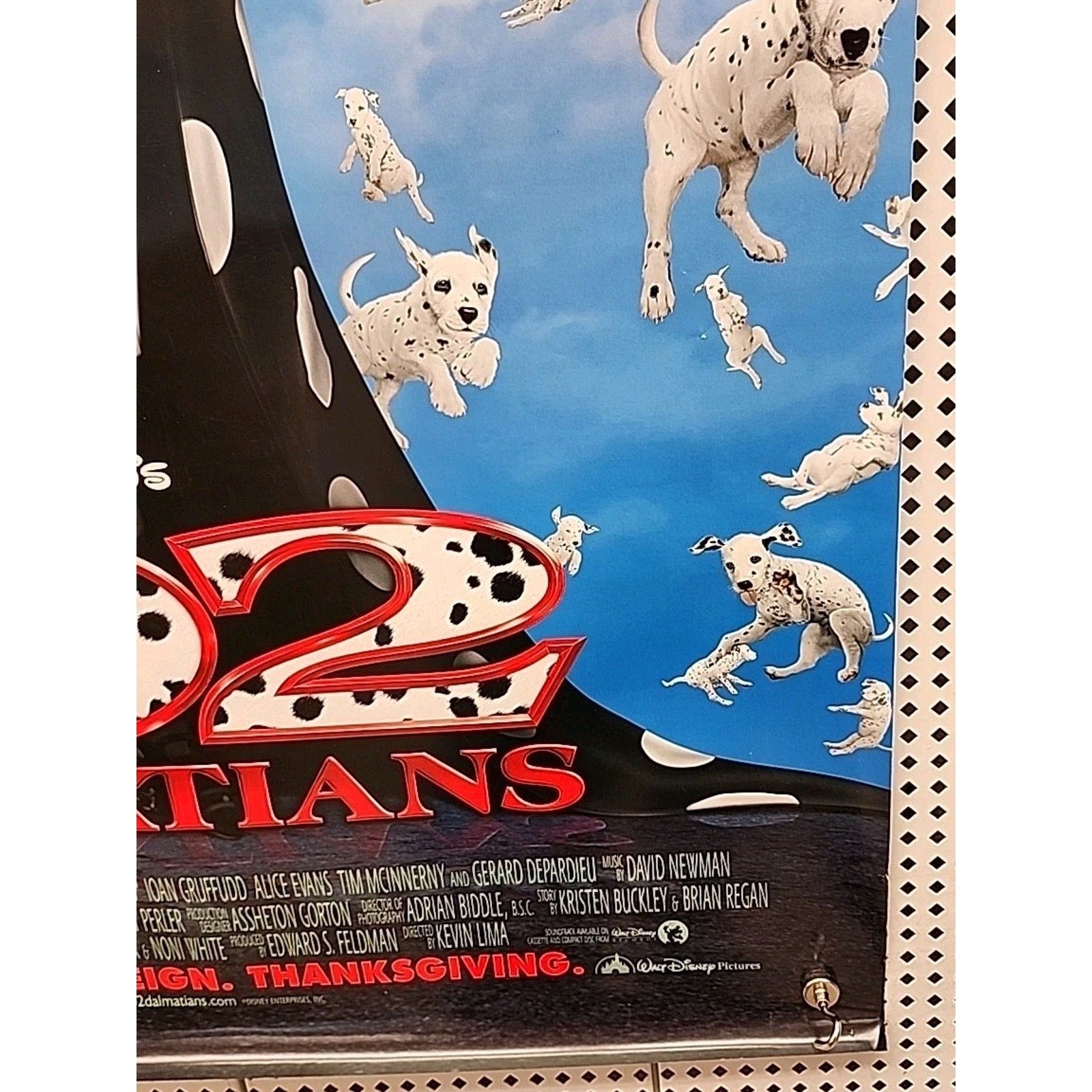 Disney 102 Dalmatians 40”x27” Double Sided Movie Poster