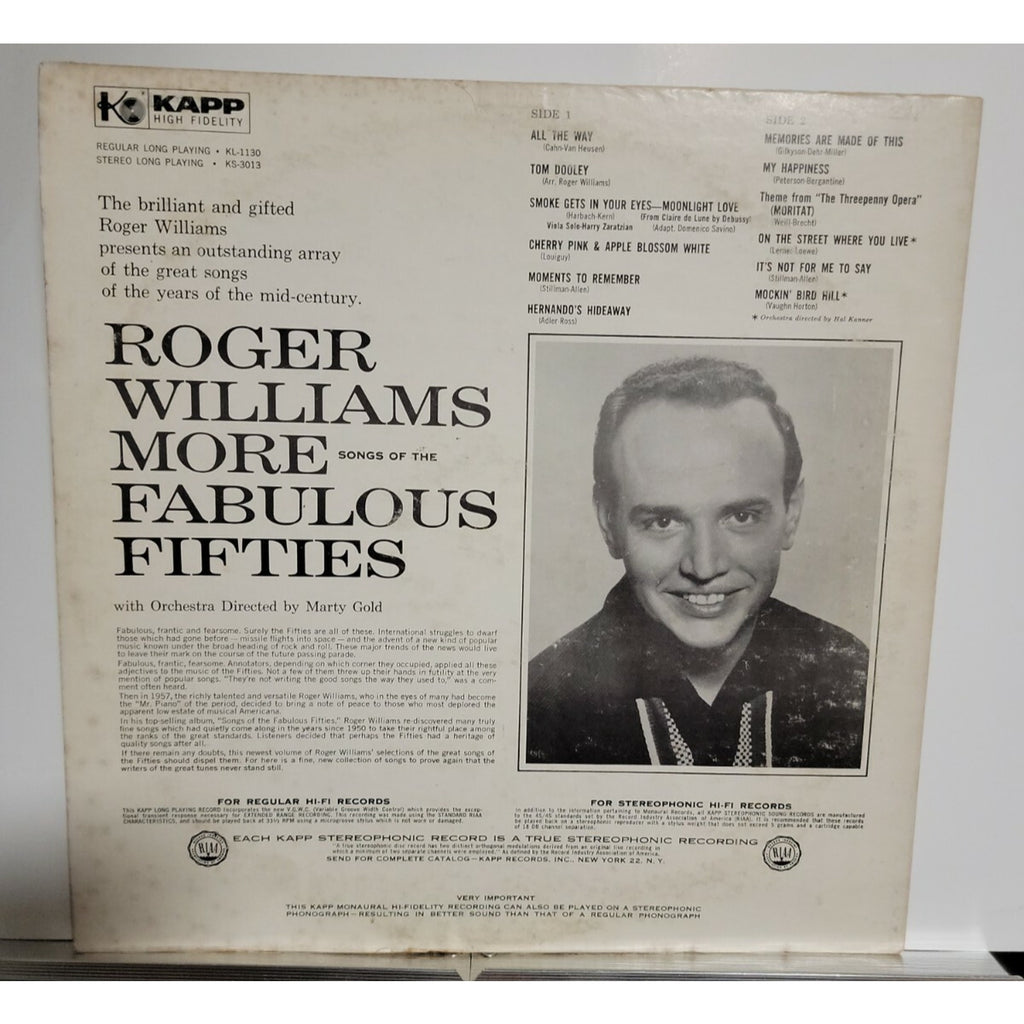 Roger Williams ‎– More Songs Of The Fabulous Fifties (Vinyl)