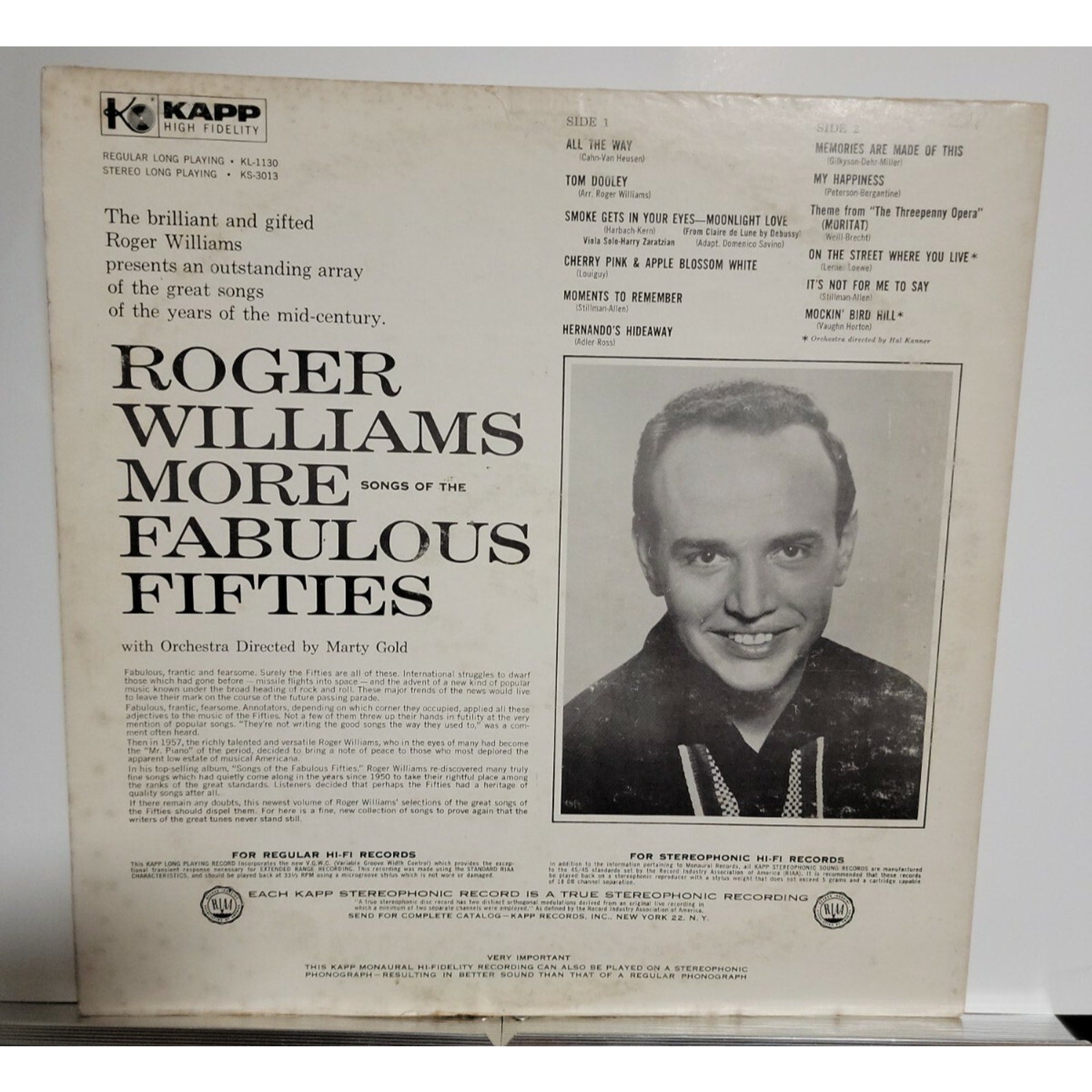 Roger Williams ‎– More Songs Of The Fabulous Fifties (Vinyl)