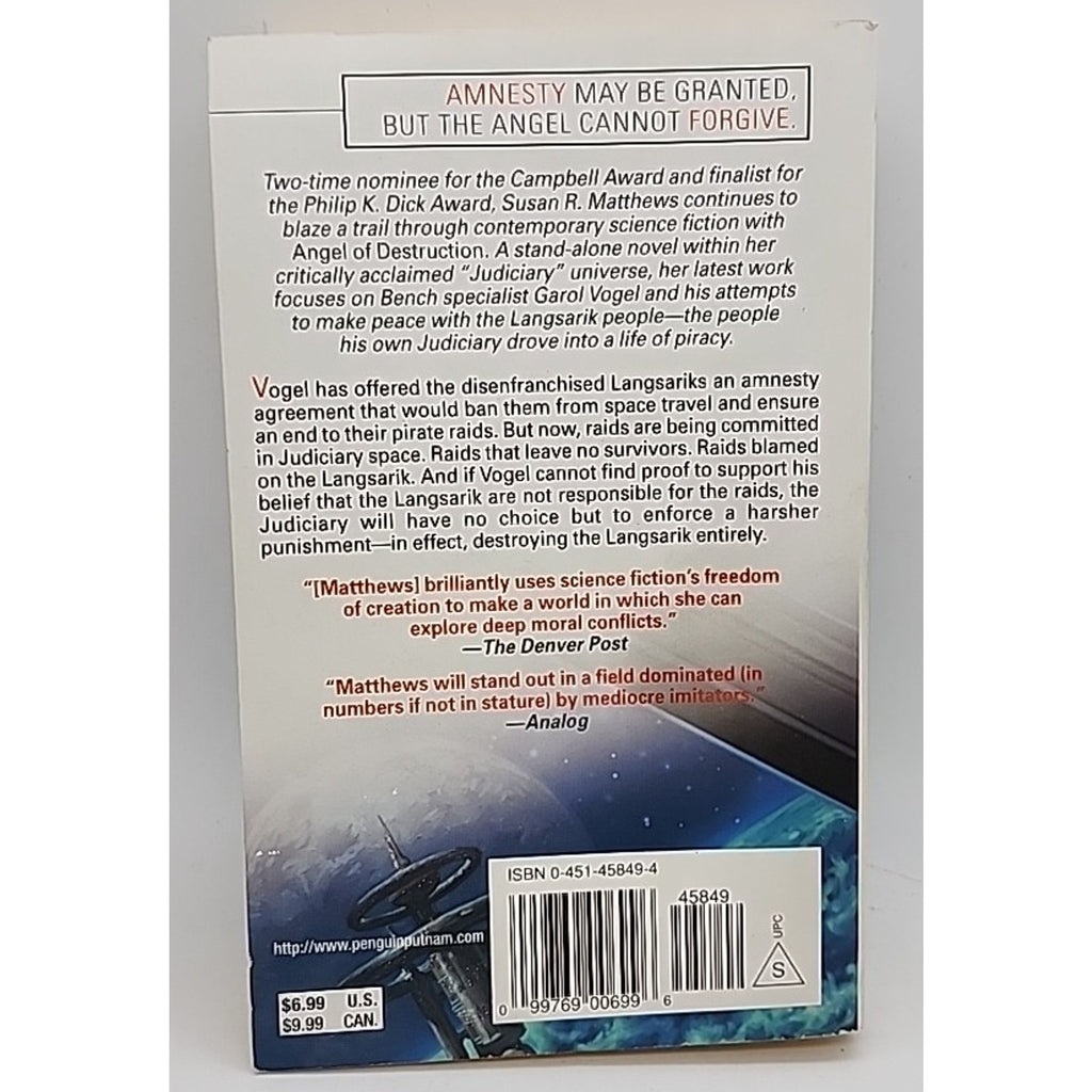 Angel of Destruction by Sarah Matthews and Susan R. Matthews (2001, Mass Market)