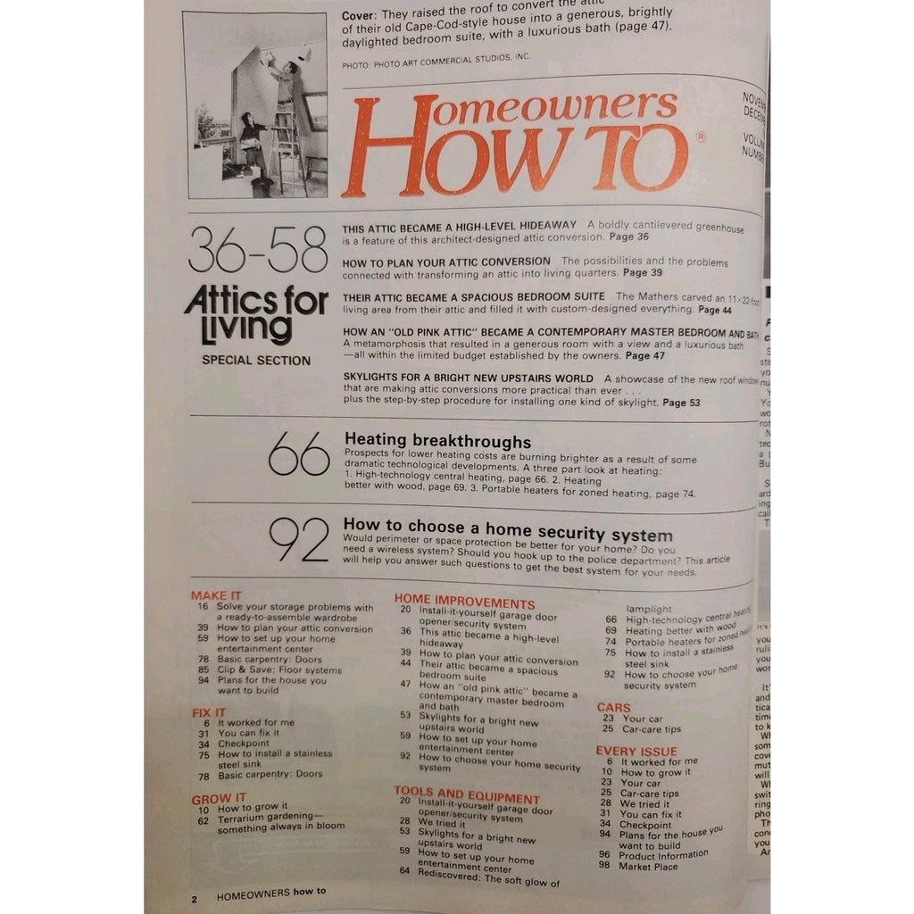 Homeowner's How To November/December 1982 Magazine