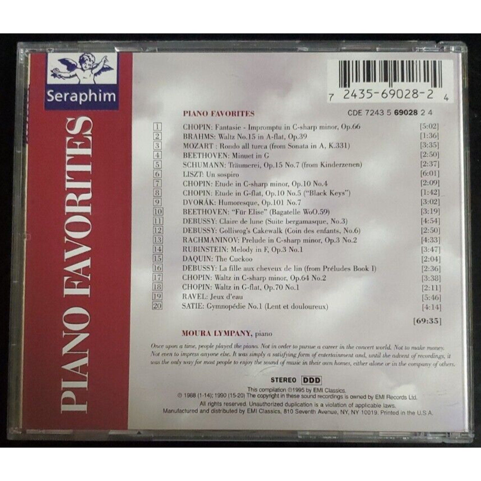 Piano Favorites by Moura Lympany (Cd Oct-1995)