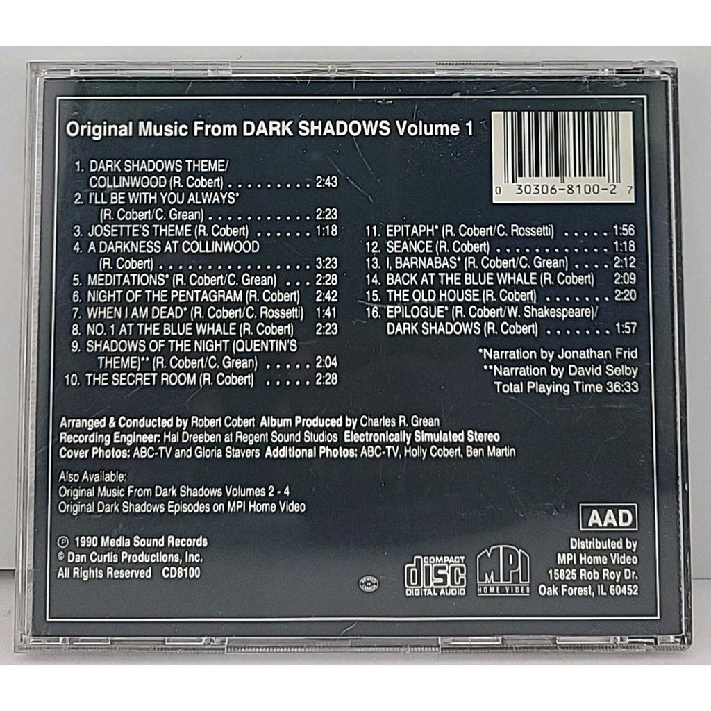 Dark Shadows CD The Original Music From ABC- TV - Quentin’s Theme. Vol. 1