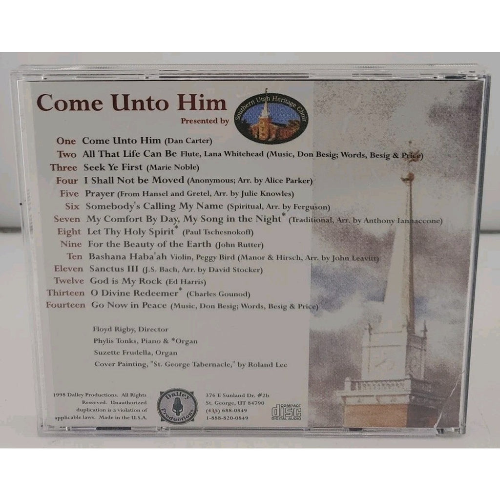 Southern Utah Heritage Choir Come Unto Him CD 1998