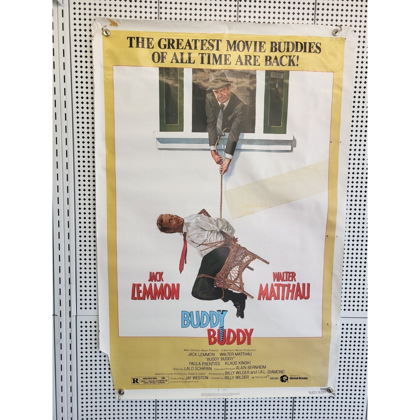 1981 Buddy Buddy Original One Sheet Movie Poster 27x41"