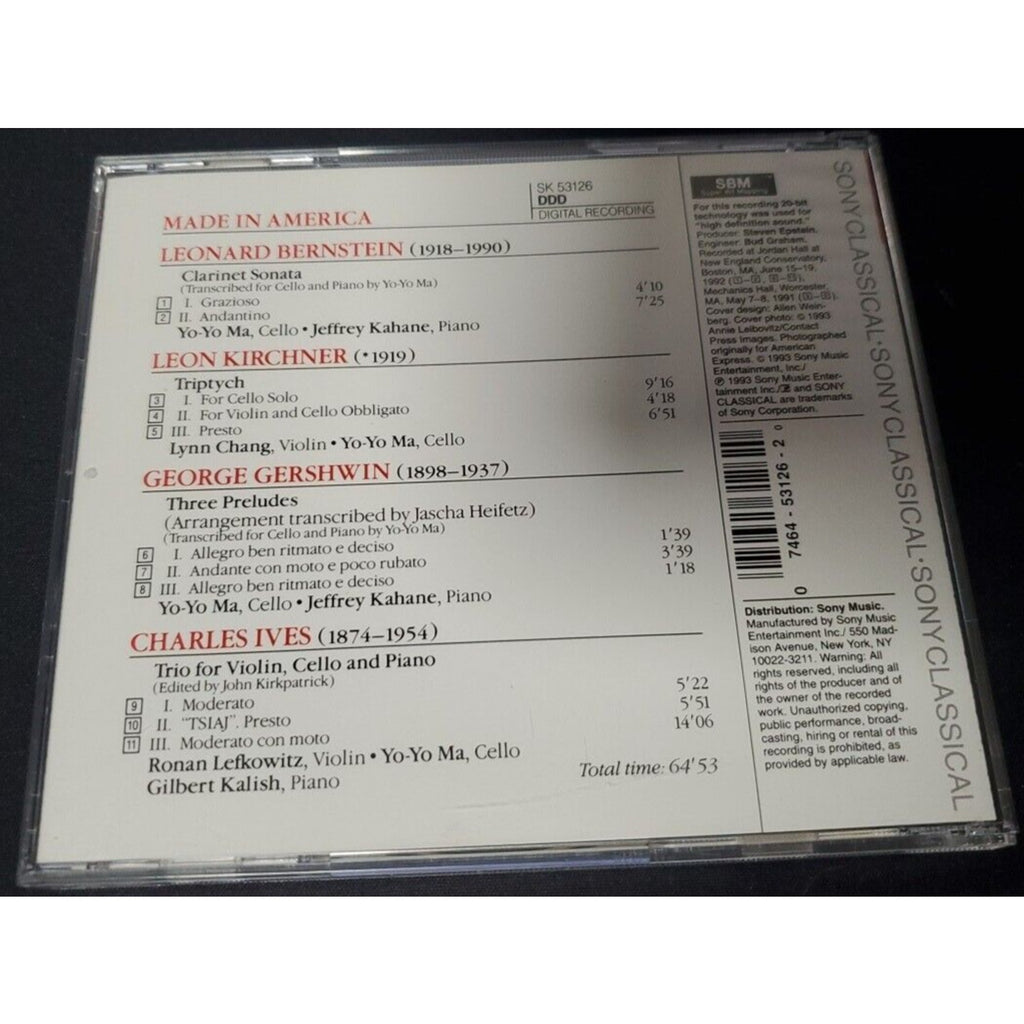 Made in America (CD, Aug-1993, Sony Classical) Yo-Yo Ma