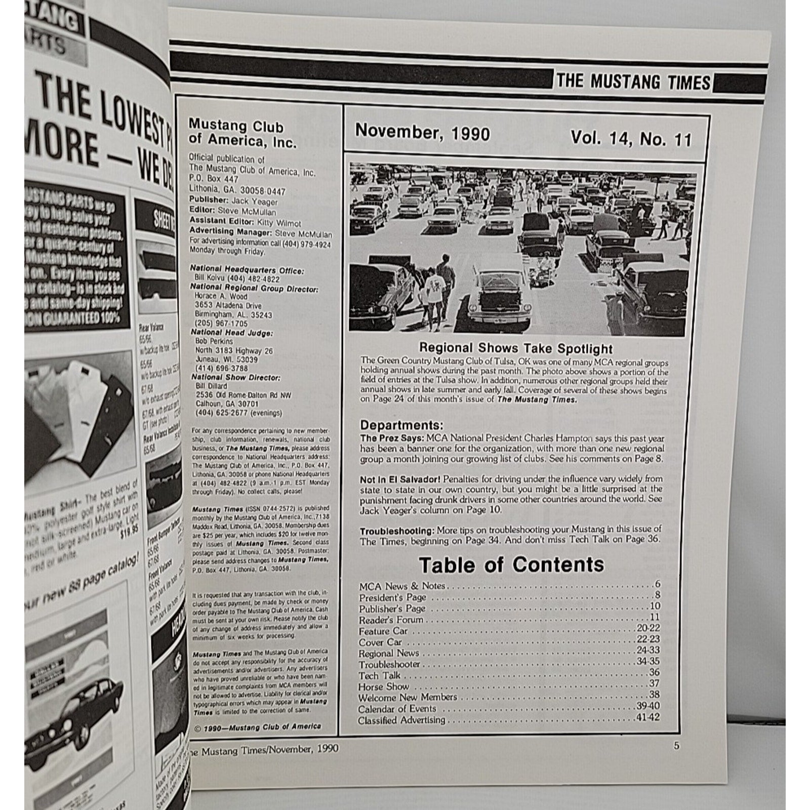 Mustang Times November 1990 Magazine