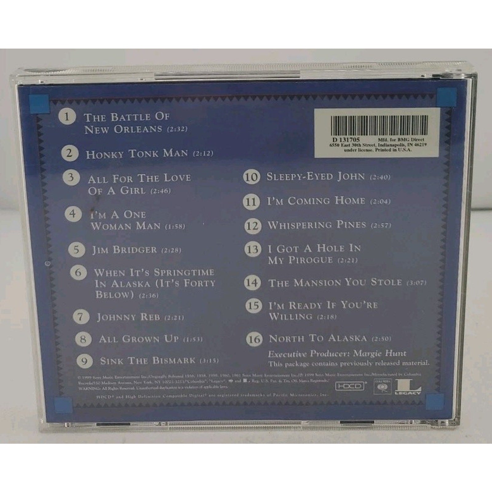 16 Biggest Hits by Johnny Horton (CD, Aug-1999, Sony Music Distribution (USA))