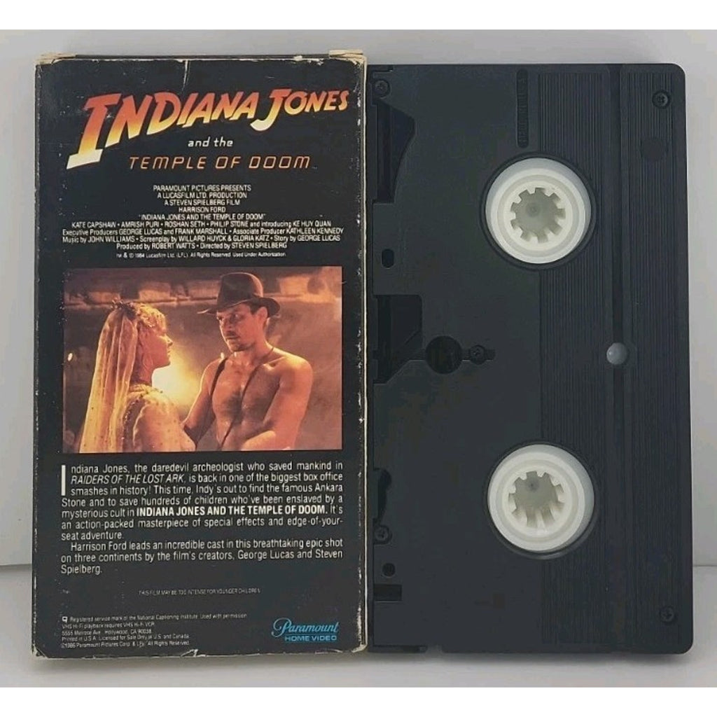 Indiana Jones and the Temple of Doom (VHS, 1989)