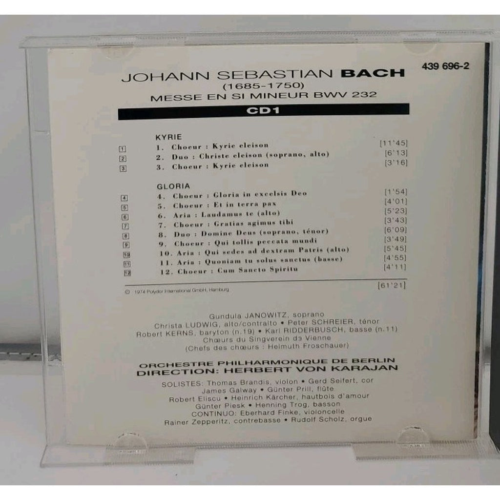 Bach Karajan - Mass In B - 2 CD -