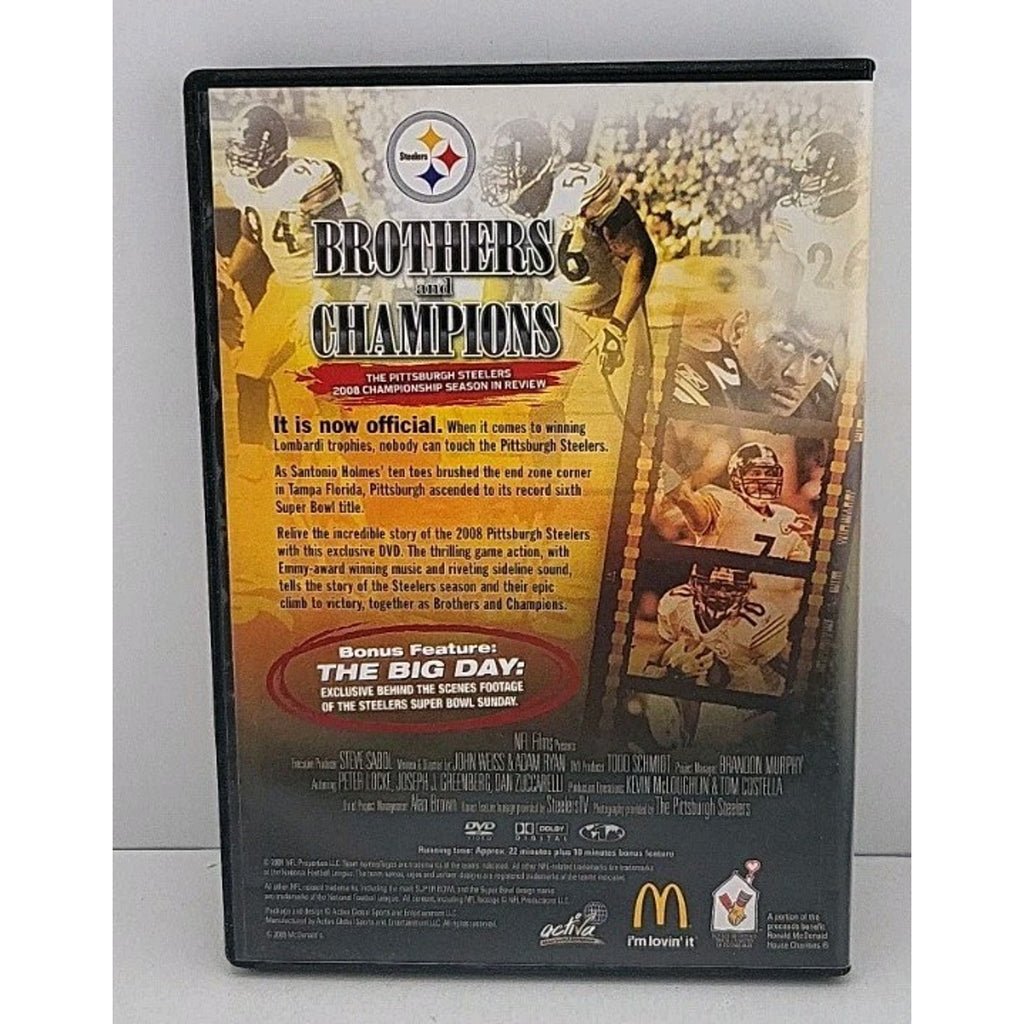 Pittsburgh Steelers Brothers And Champions DVD 2008 McDonalds