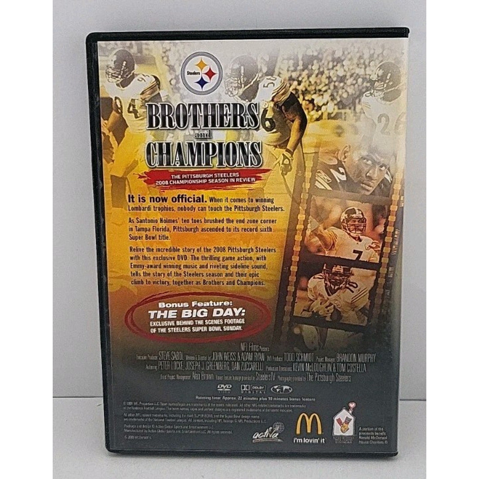 Pittsburgh Steelers Brothers And Champions DVD 2008 McDonalds