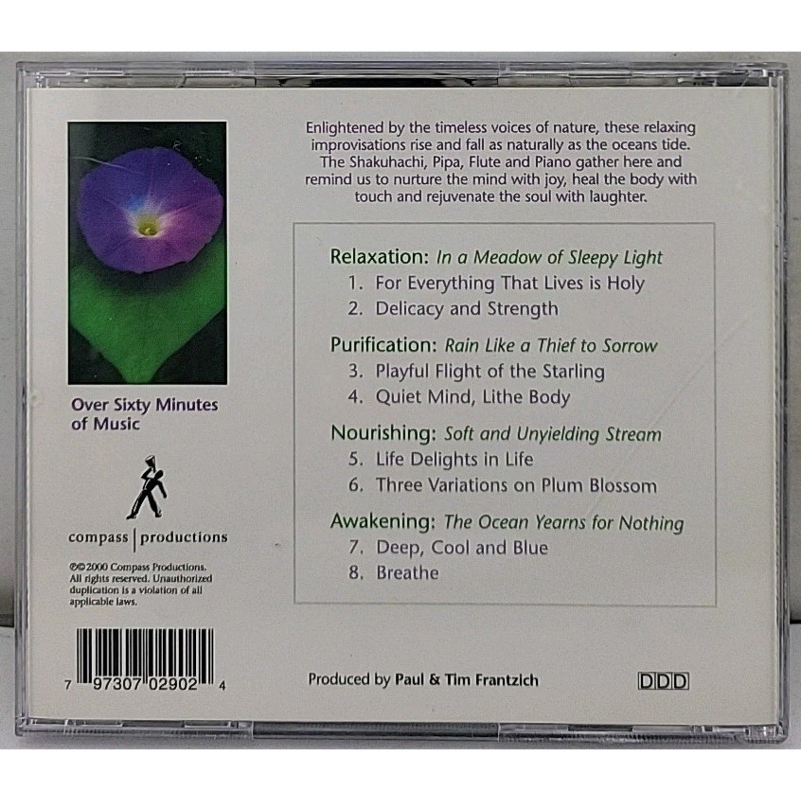 Natural Massage by Paul Frantzich/Timothy Frantzich (CD, 2000, Lifescapes...