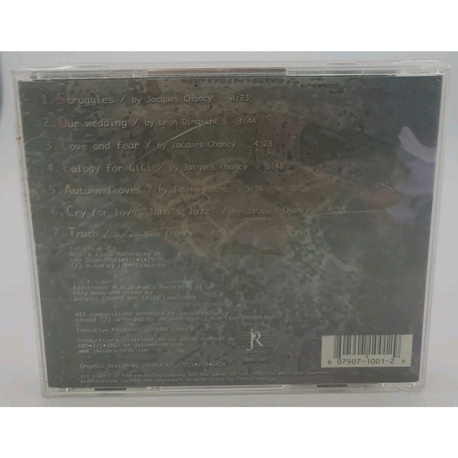 Jacques Chancy Cry For Love Cd