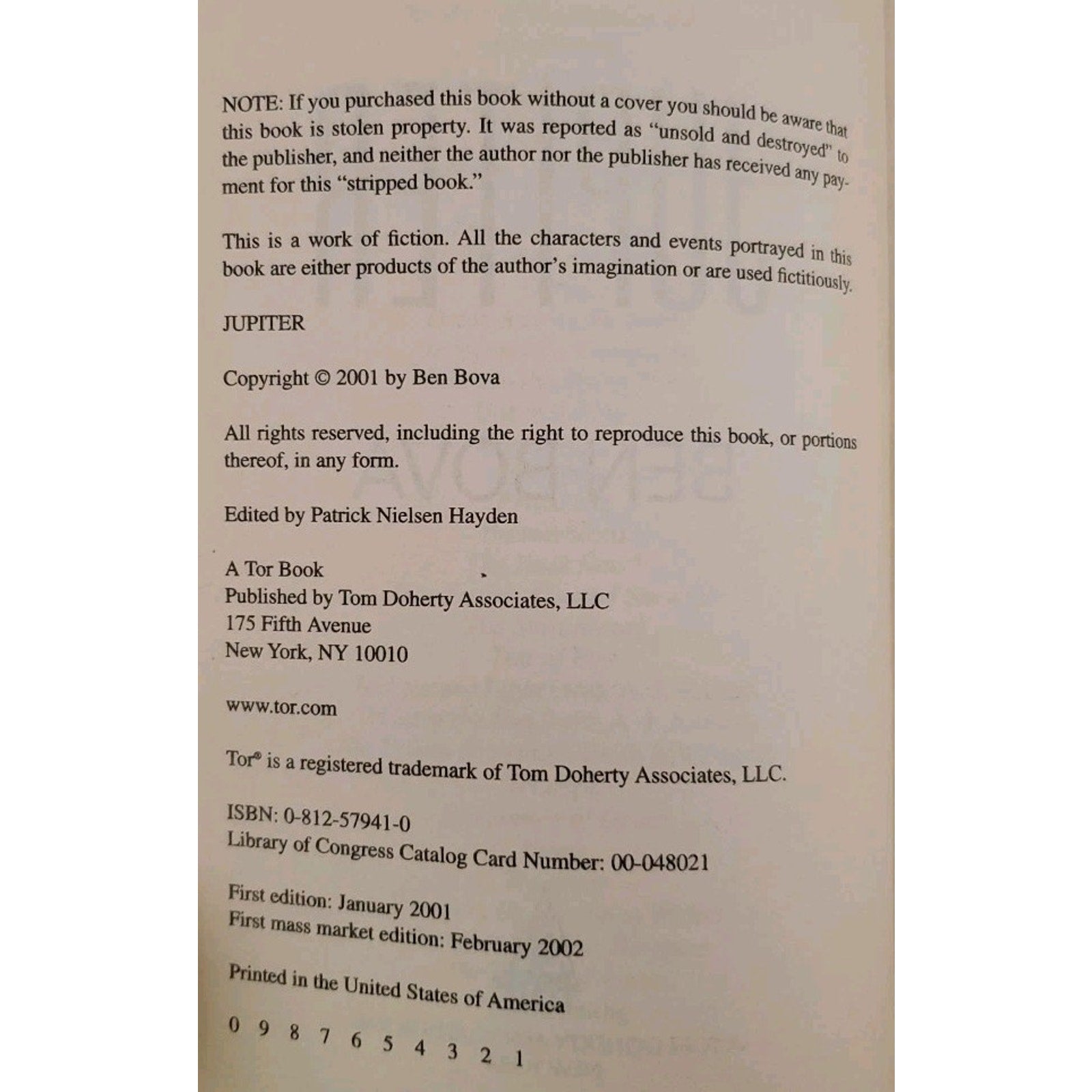 Jupiter by Ben Bova (2002, Mass Market)