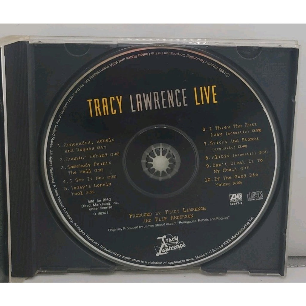 Live and Unplugged by Tracy Lawrence (CD, Sep-1995, Atlantic (Label))