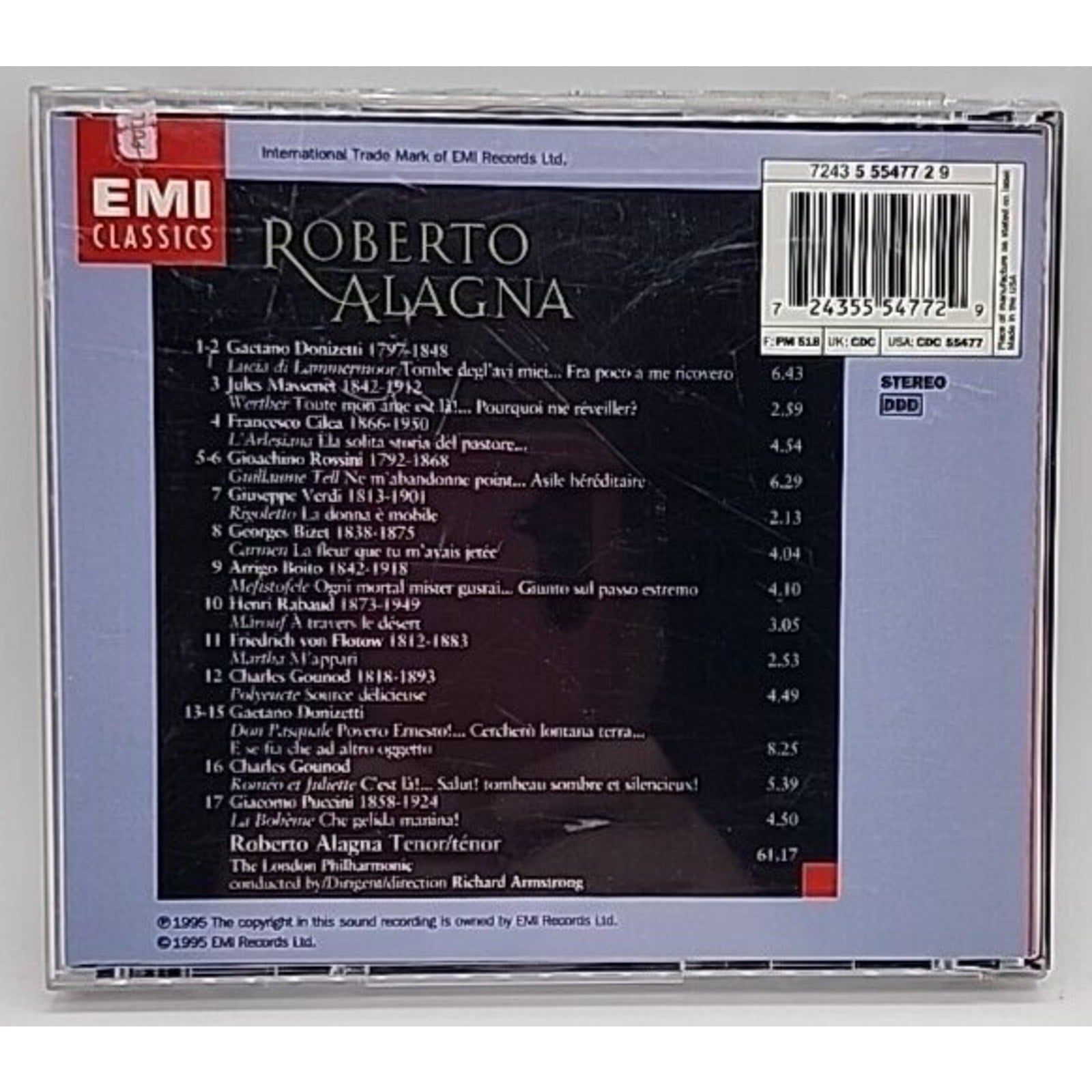 Operatic Arias by Roberto Alagna (CD, 1995)