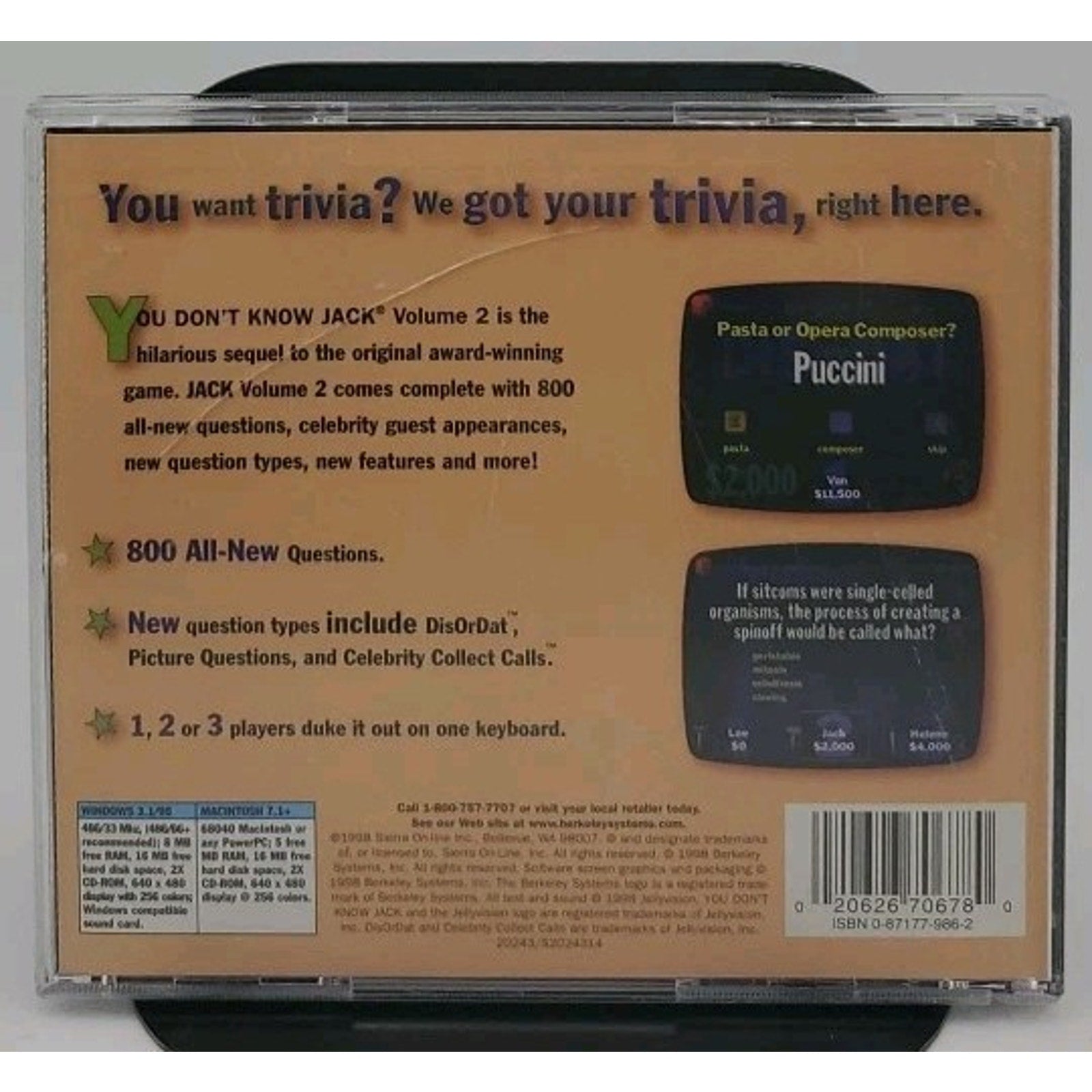 You Don't Know Jack Volume 2 PC CD-ROM