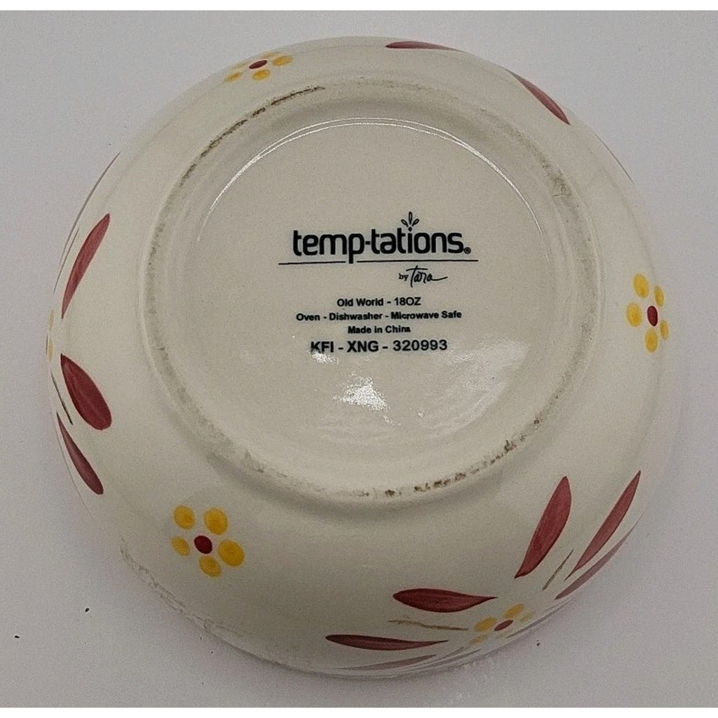 Temp-tations by Tara Old World Cranberry 18oz Bowls Set of 4