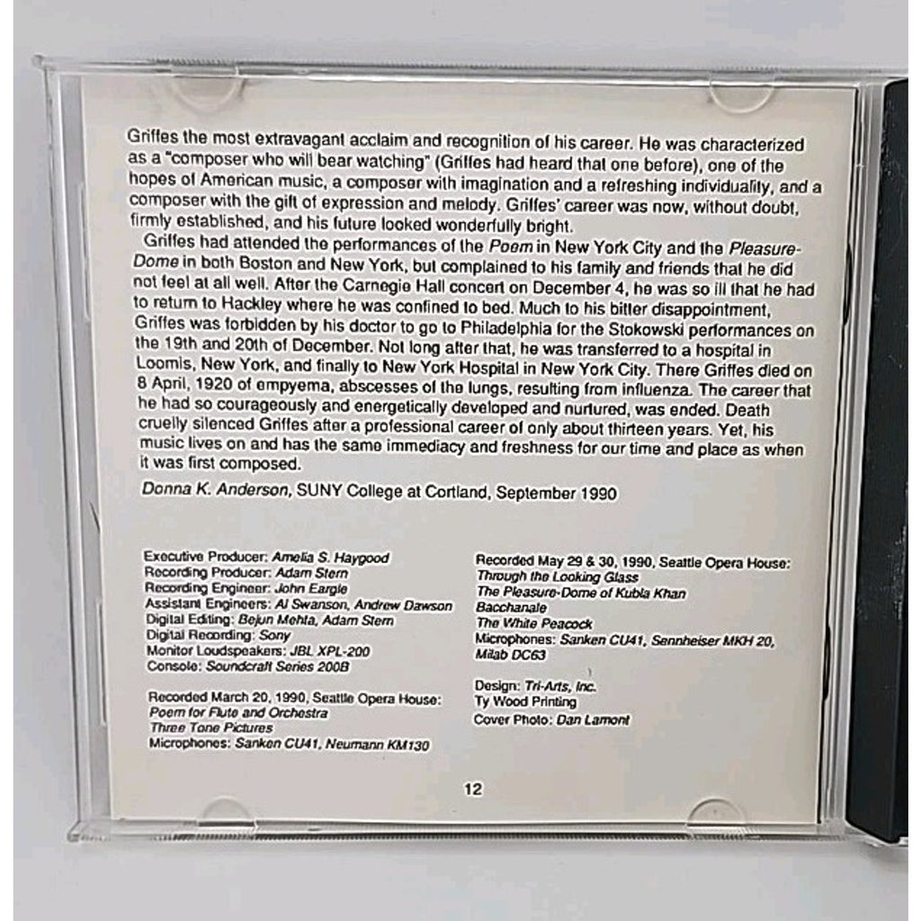 Musical Fantasies of Charles Griffes & Deems Taylor CD Seattle Symphony