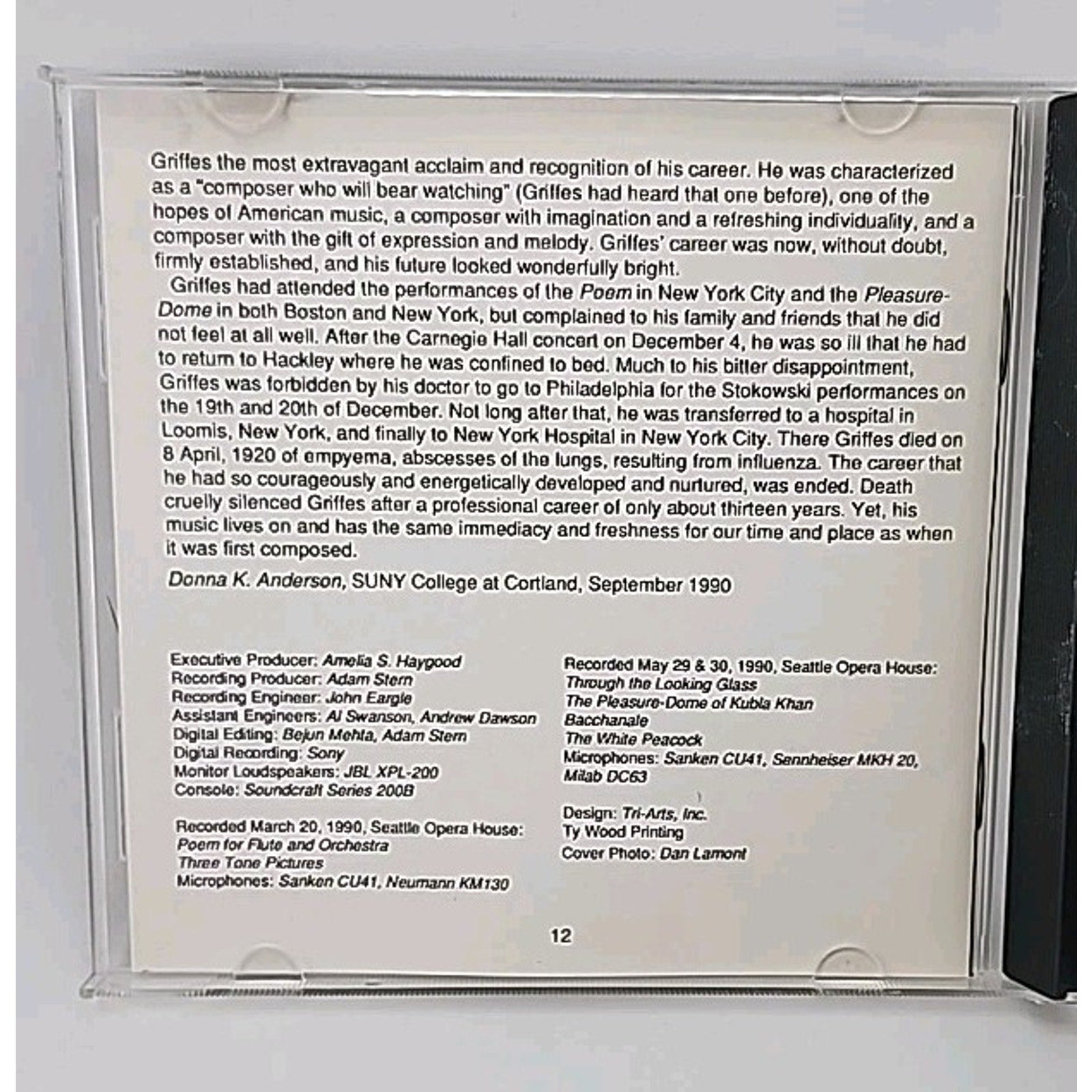 Musical Fantasies of Charles Griffes & Deems Taylor CD Seattle Symphony