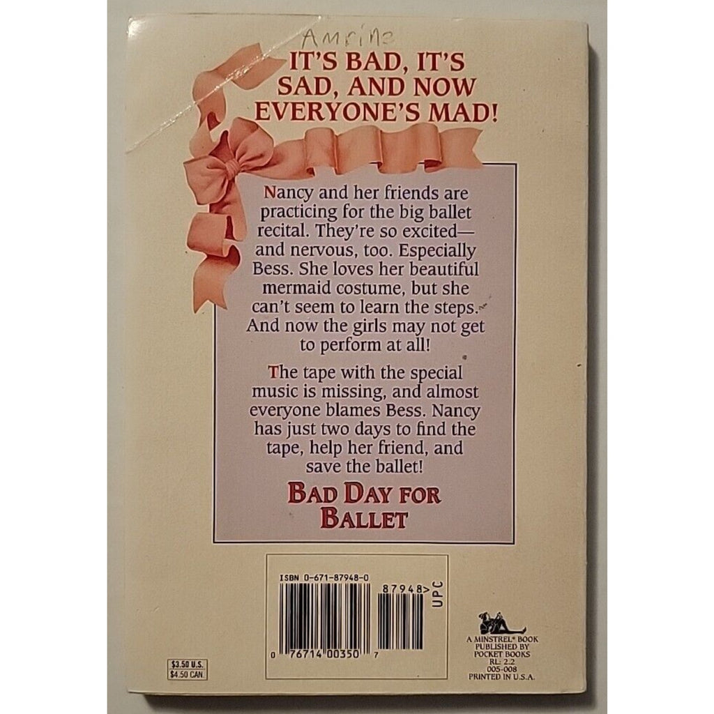 The Nancy Drew Notebooks Bad Bay For Ballet Paperback