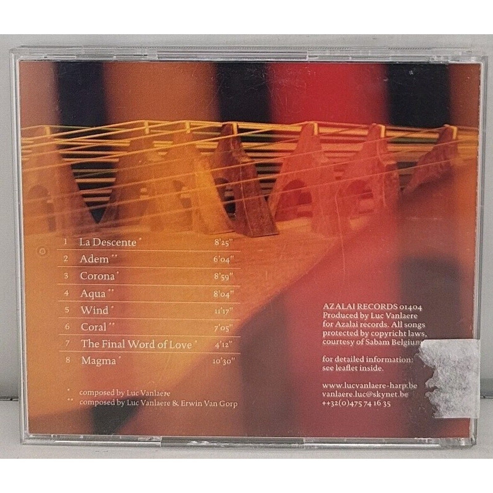 Sounds Around The Harp CD By Luc Vanlaere *Signed*