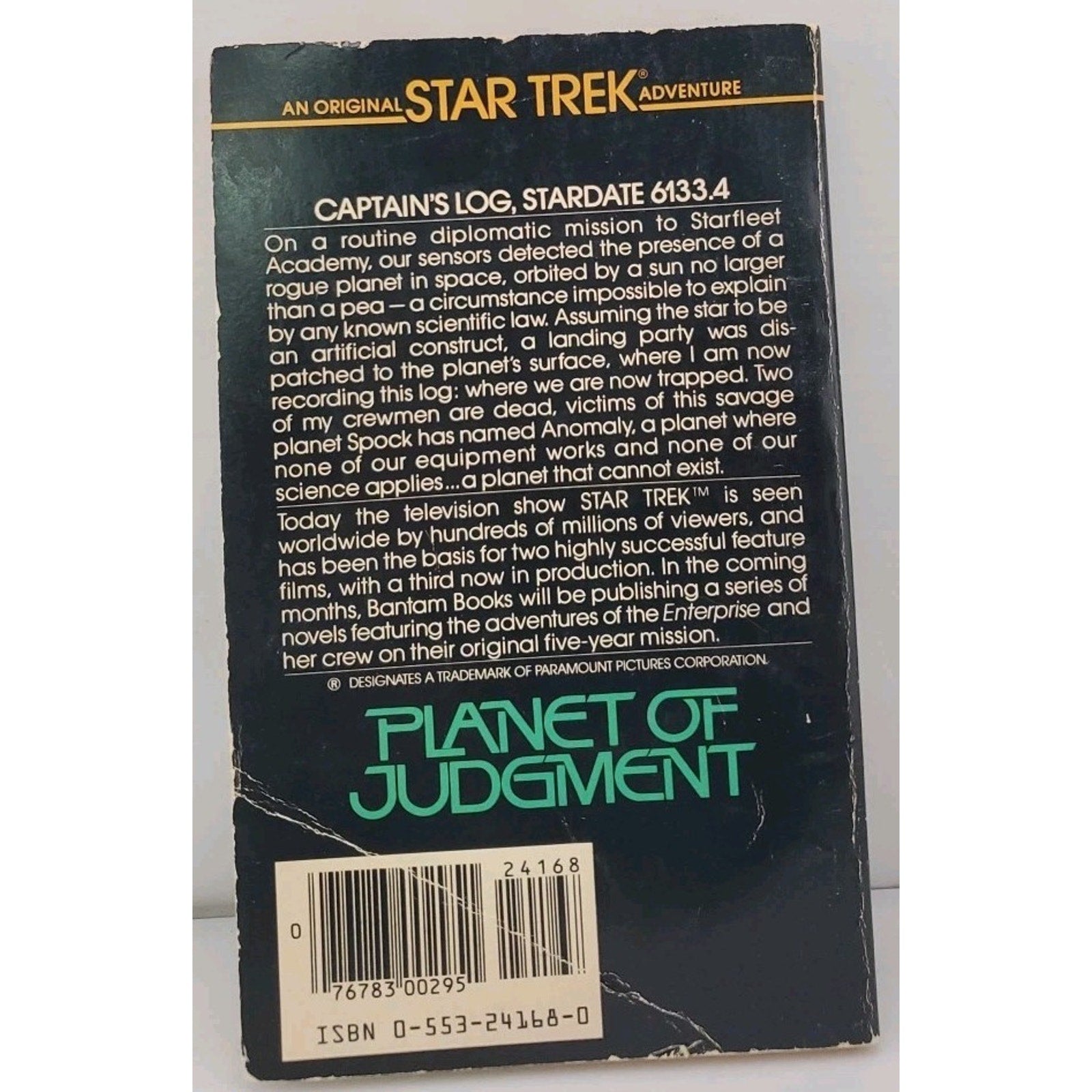 Star Trek: Planet of Judgment by Joe Haldeman 1984 Bantam Paperback