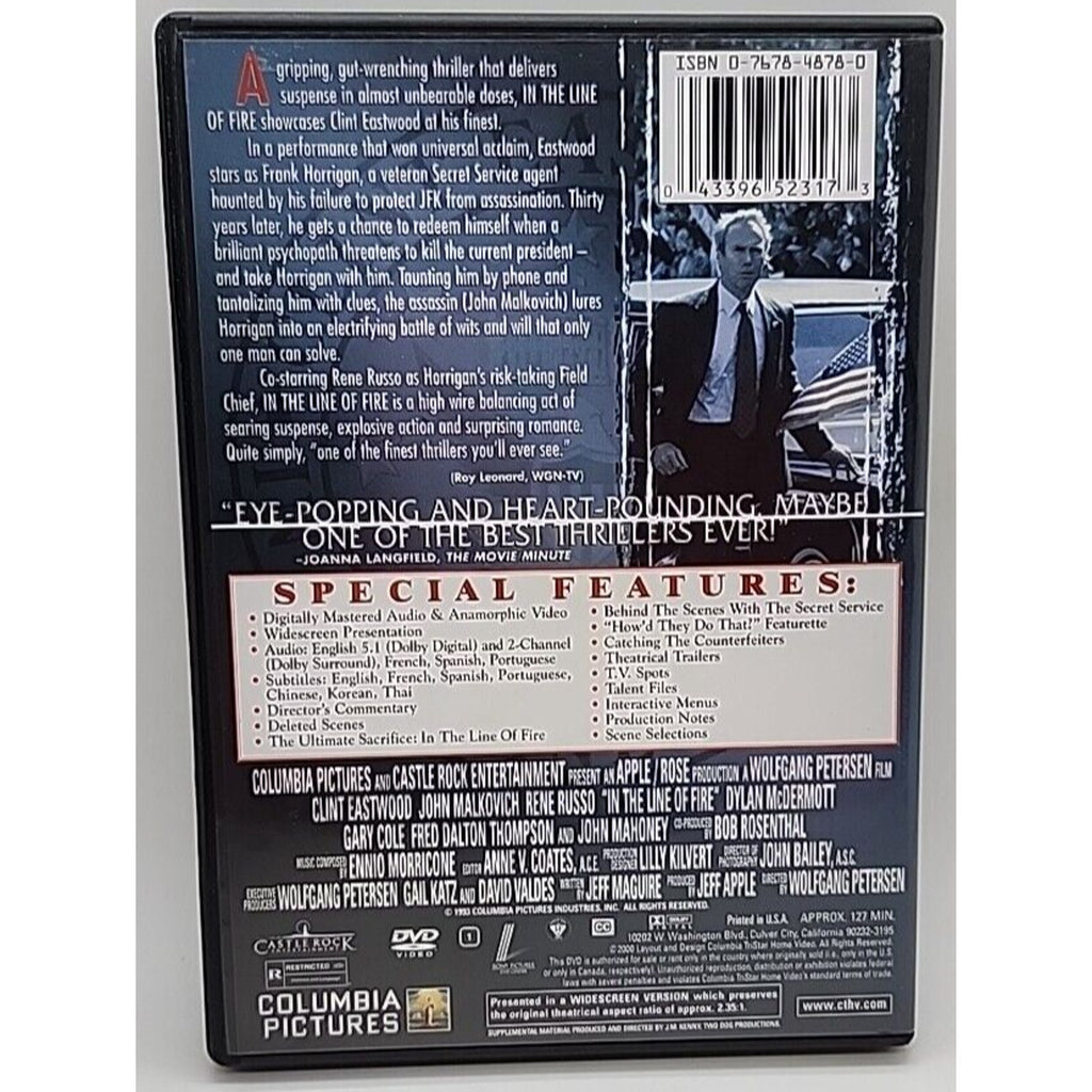 In the Line of Fire (DVD, 1993)
