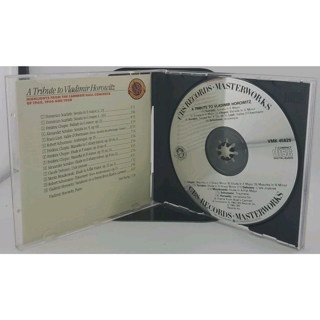 A Tribute To Vladimir Horowitz - Highlights From The Carnegie Hall Concerts CD