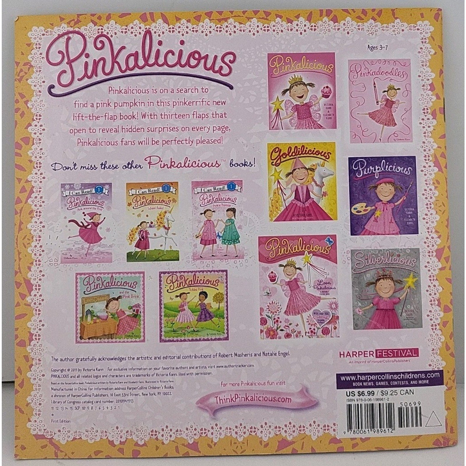 Pinkalicious and the Pink Pumpkin by Victoria Kann (2011, Trade Paperback)