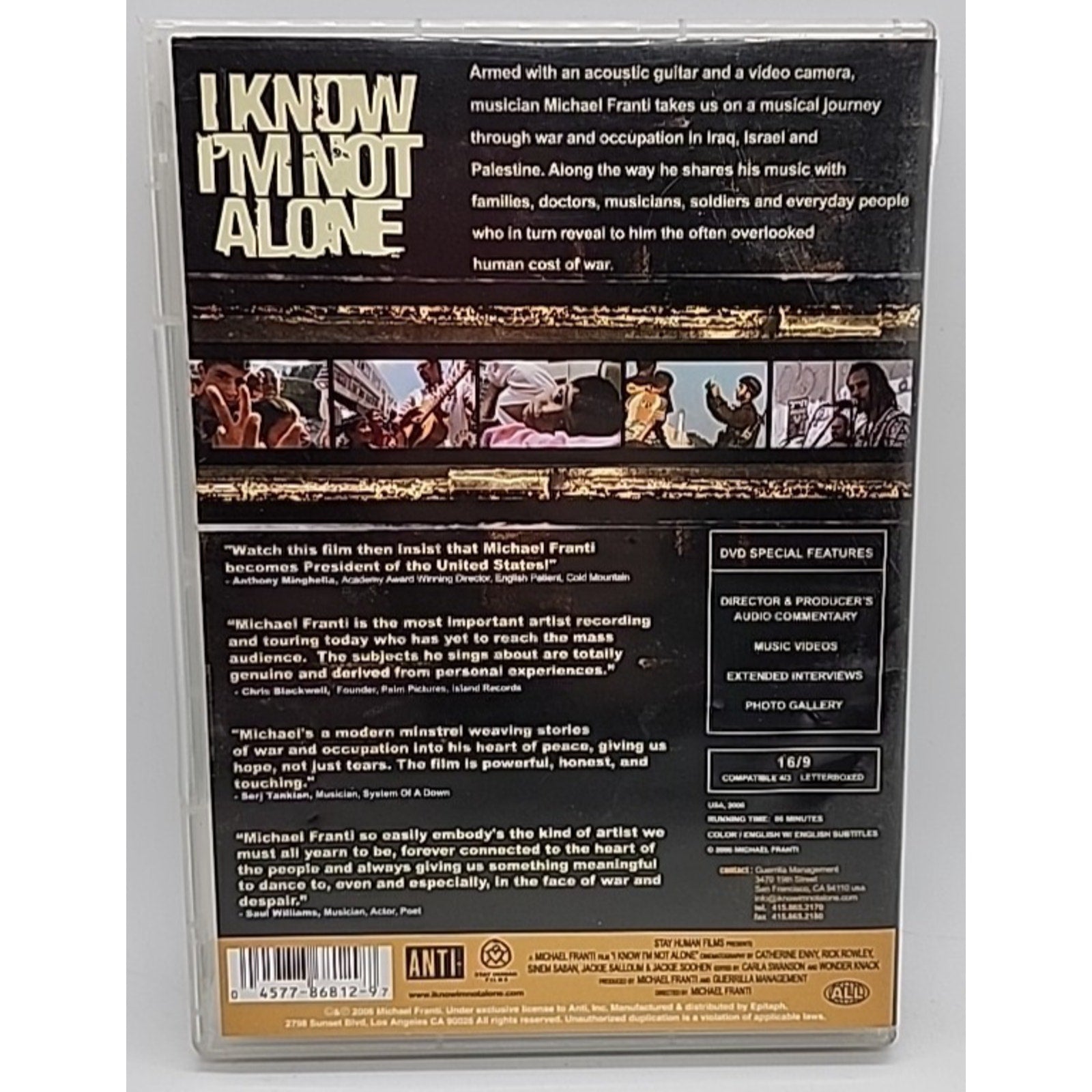 Michael Franti - I Know Im Not Alone (DVD, 2006)