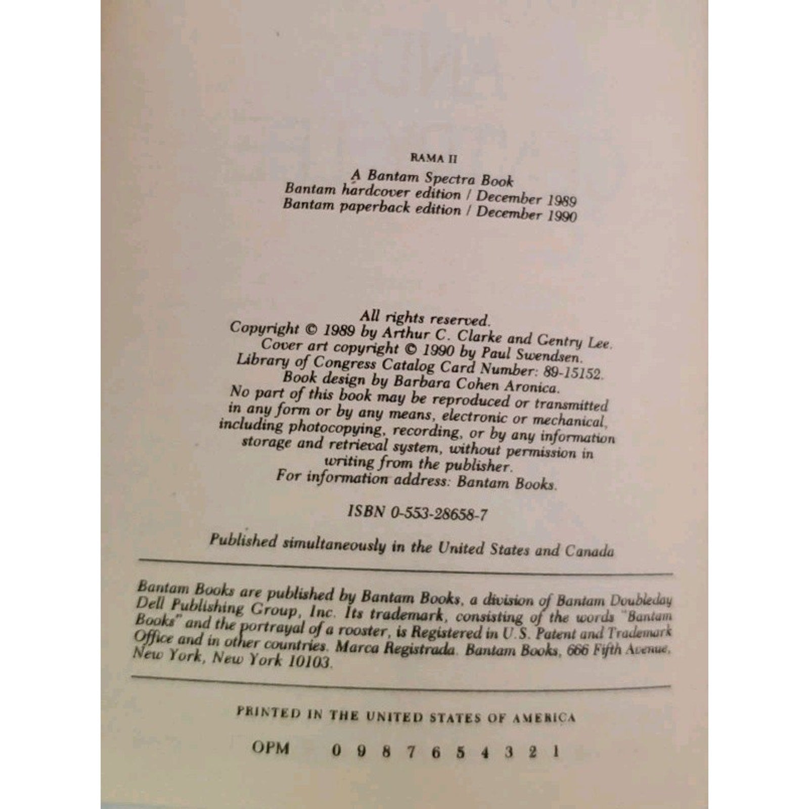 Rama II by Arthur C. Clarke (1990, Mass Market)