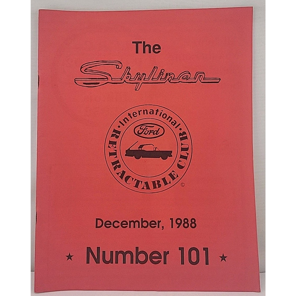 The Skyliner - International Retractable Club - December 1988 Number 101