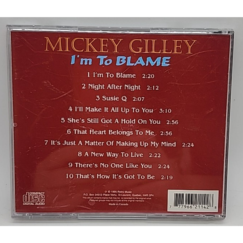 I'm to Blame by Mickey Gilley (CD, 1995)