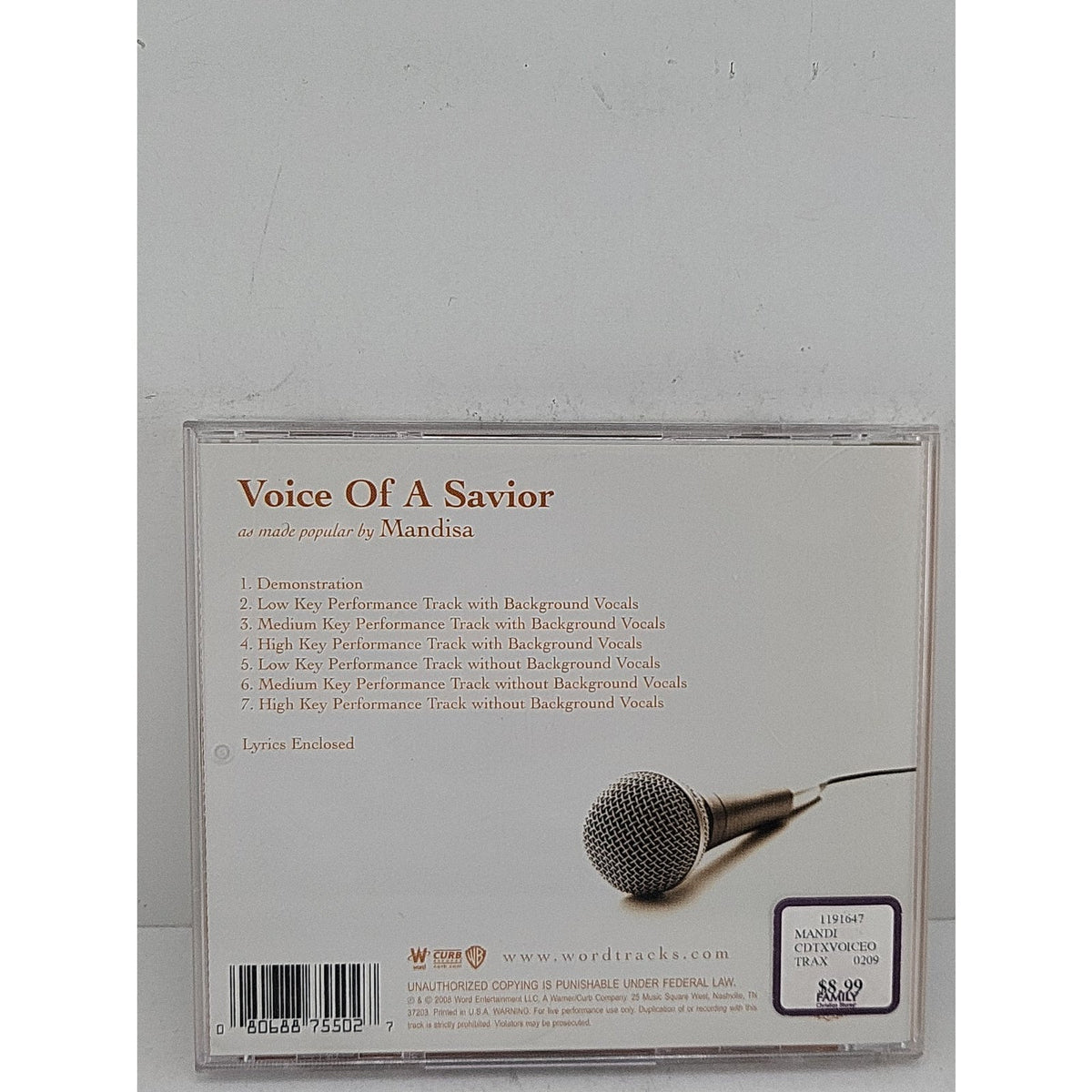 Voice Of A Savior - Mandisa - Accompaniment Track CD