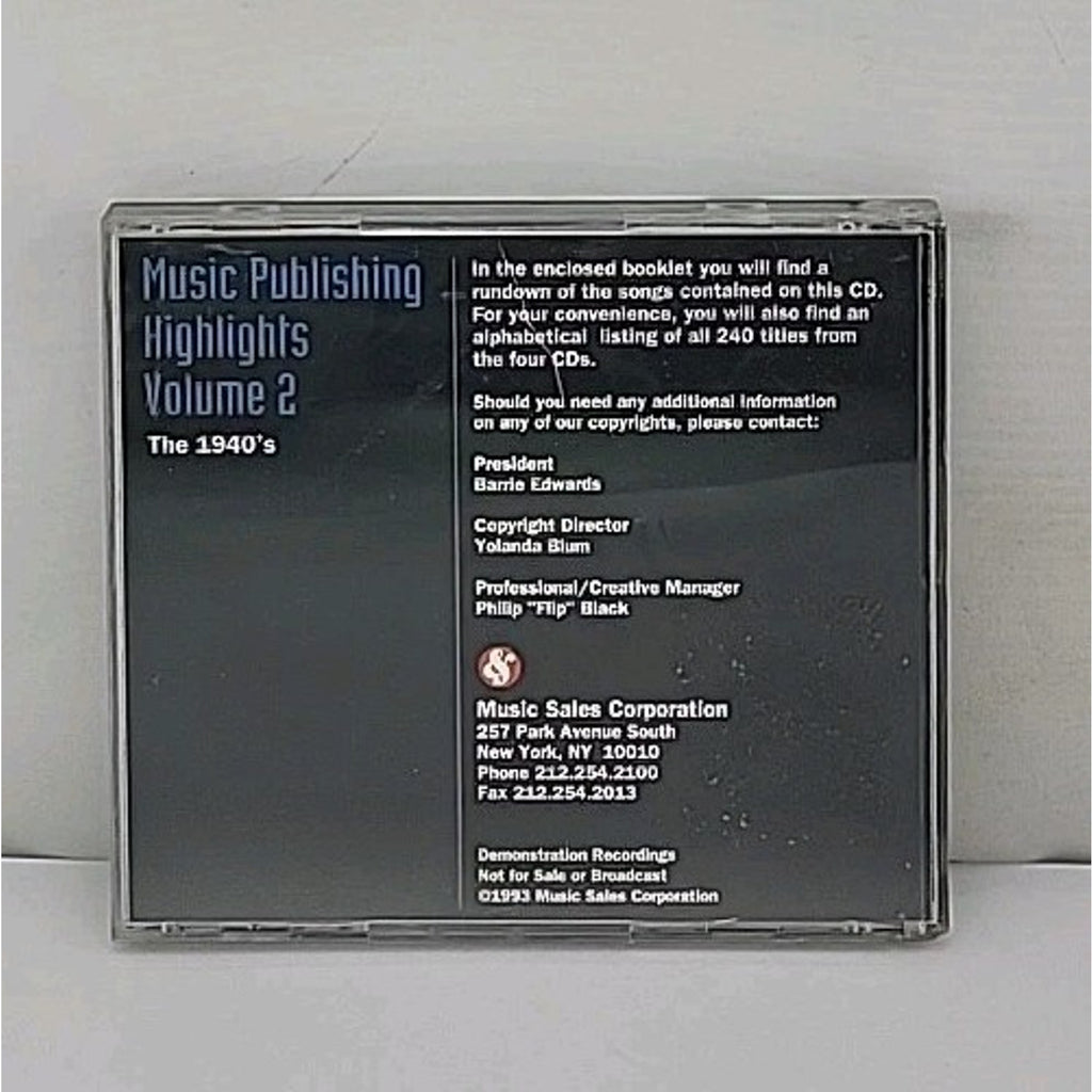 Music Publishing Highlights Volume 2 - The 1940's CD